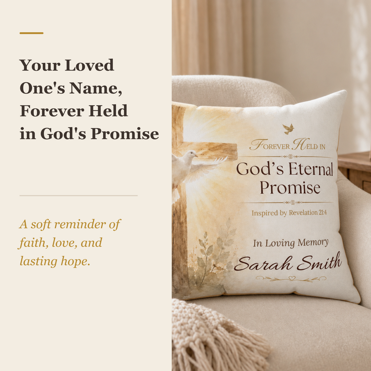 Eternal Promise Personalized Memorial Pillow
