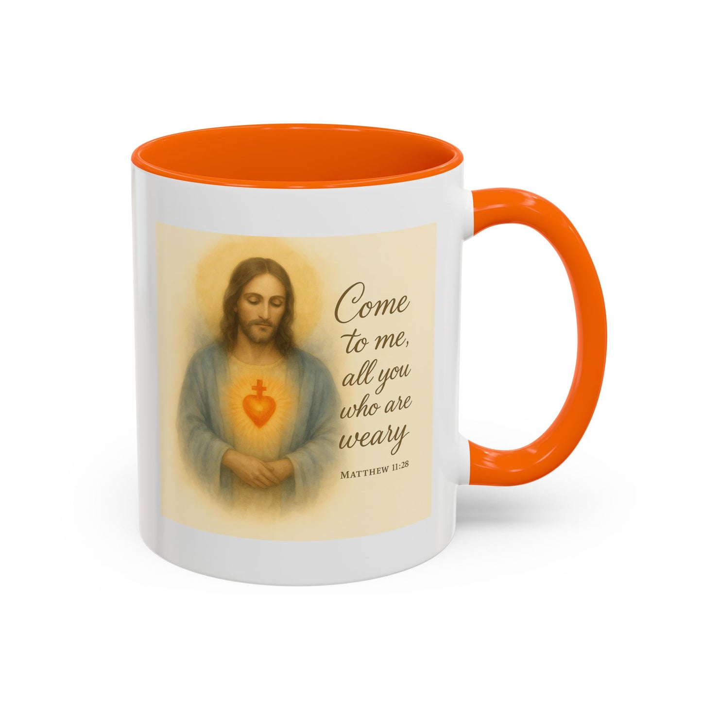 Memorial Accent Coffee Mug - Come to Me, All You Who Are Weary - Matthew 11:28