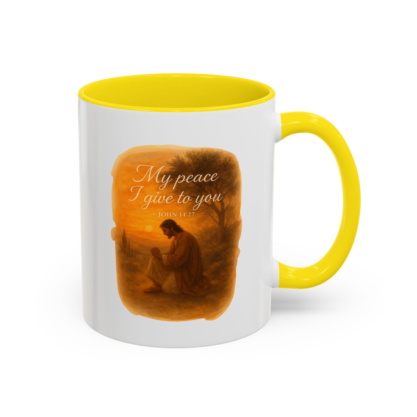 Memorial Accent Coffee Mug - My Peace I Give to You - John 14:27