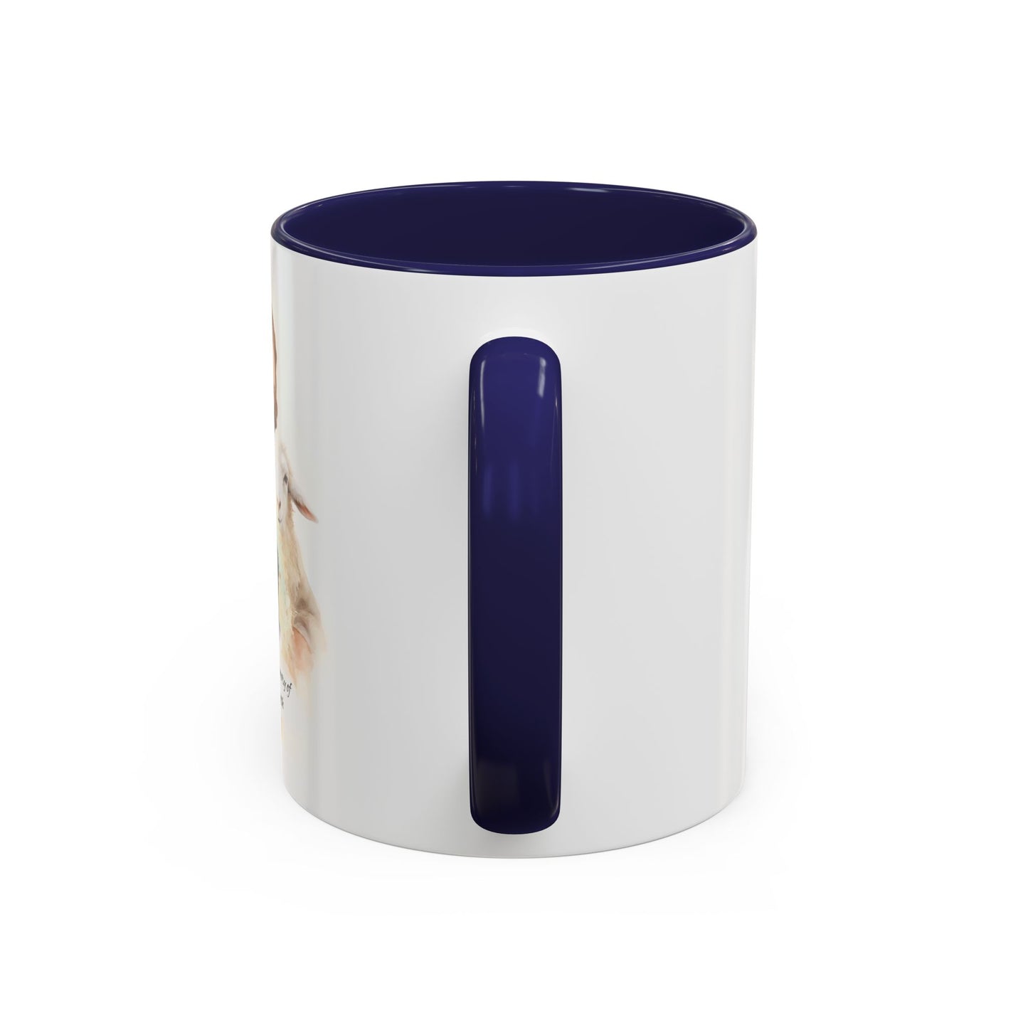 Custom Memorial Accent Coffee Mug with Photo and Text – Sacred Shepherd Keepsake