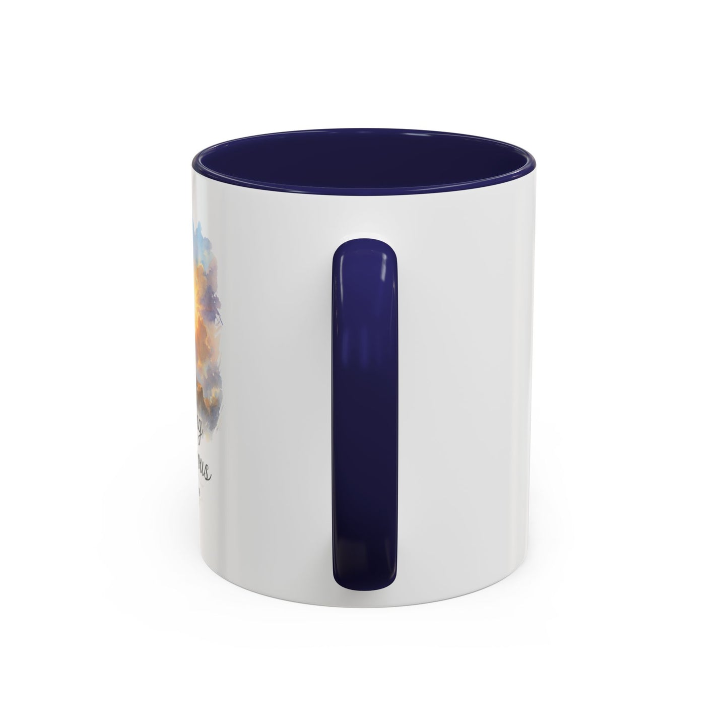 Memorial Accent Coffee Mug - Be Strong and Courageous - Joshua 1:9