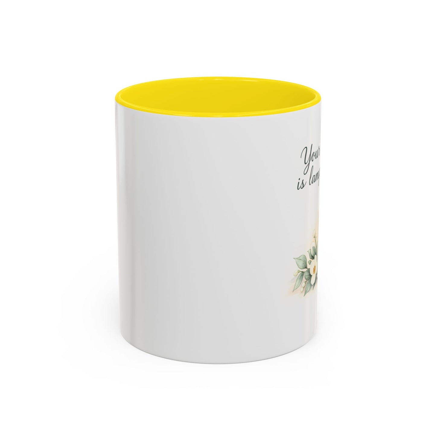 Memorial Accent Coffee Mug - Your Word Is a Lamp to My Feet - Psalm 119:105
