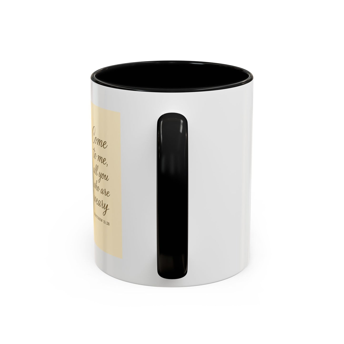 Memorial Accent Coffee Mug - Come to Me, All You Who Are Weary - Matthew 11:28
