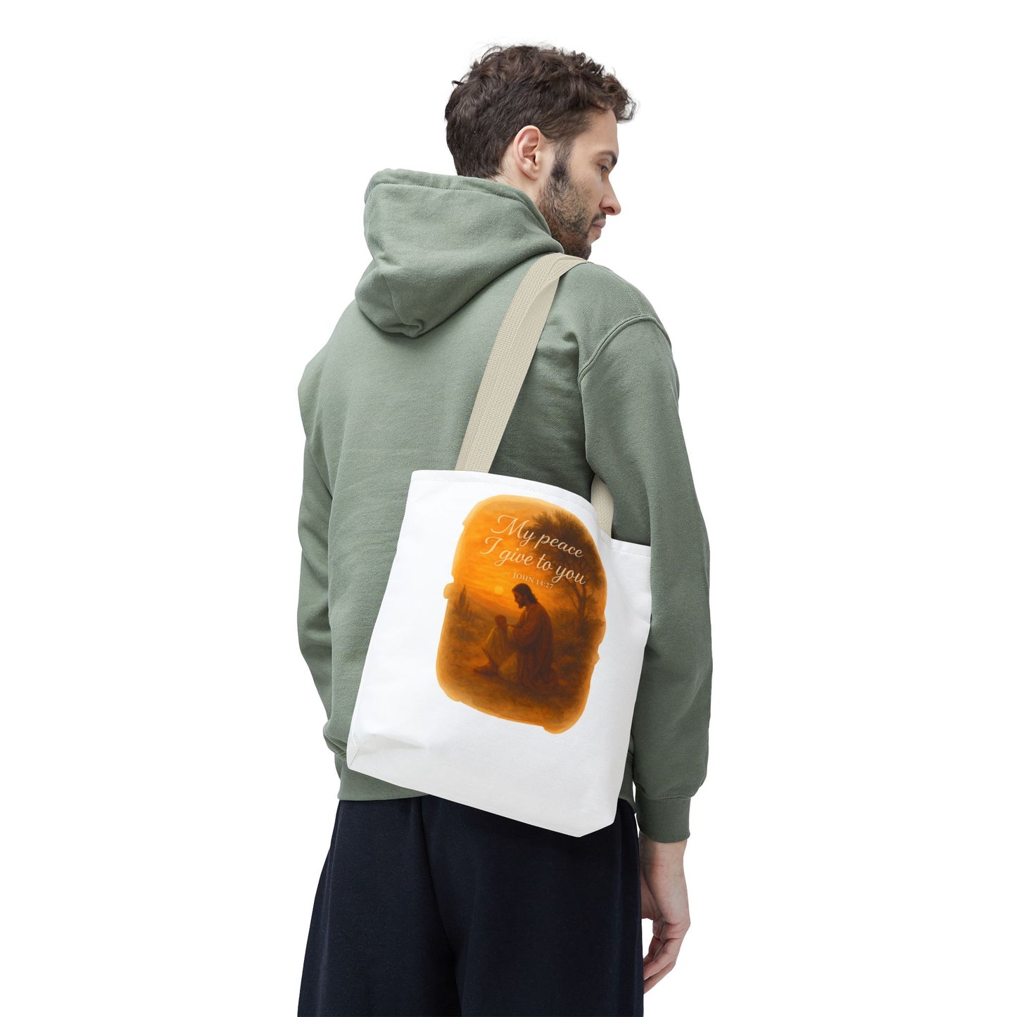 Inspirational Tote Bag - My Peace I Give to You - John 14:27 Memorial Gift