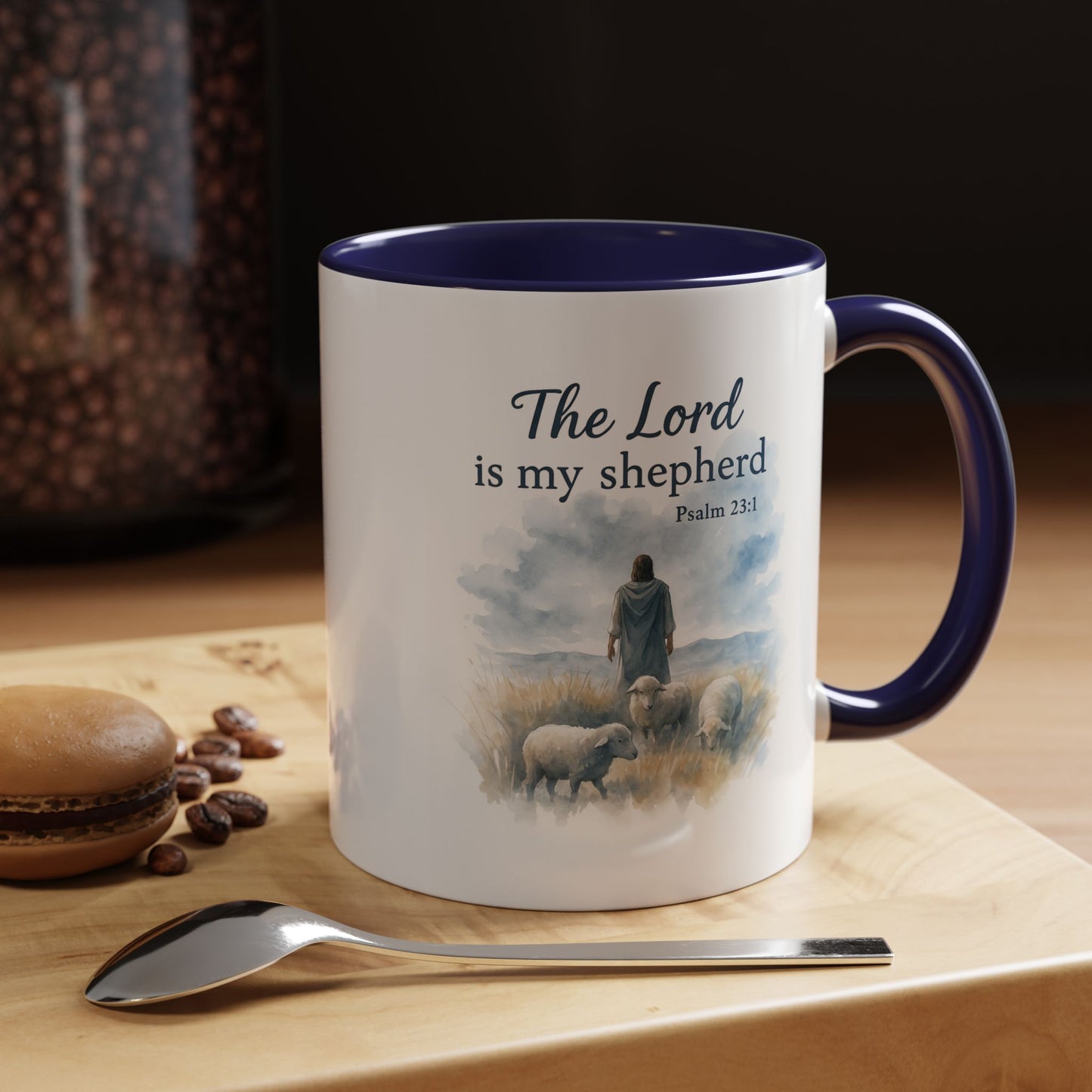 Memorial Accent Coffee Mug - The Lord is My Shepherd - Psalm 23:1