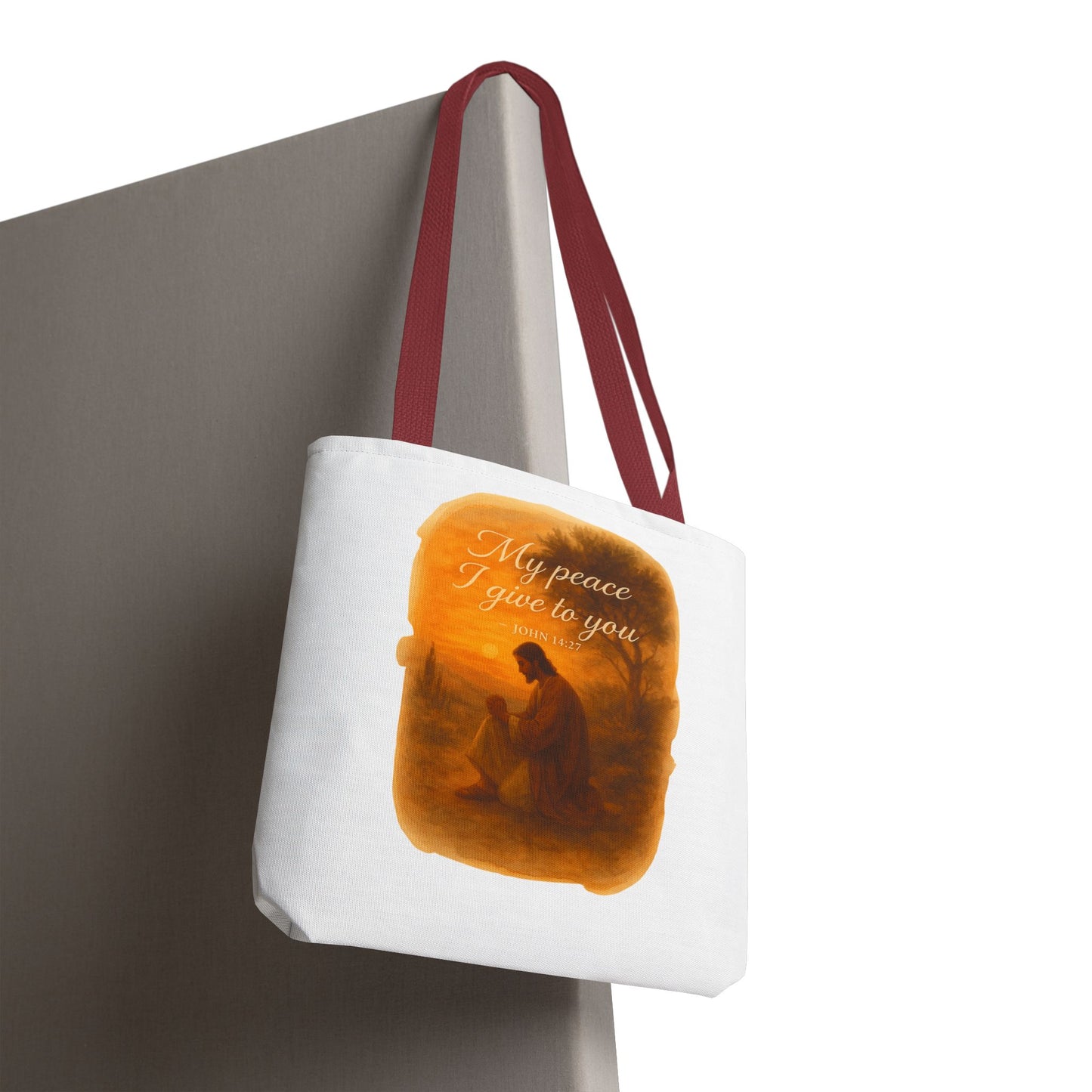 Inspirational Tote Bag - My Peace I Give to You - John 14:27 Memorial Gift