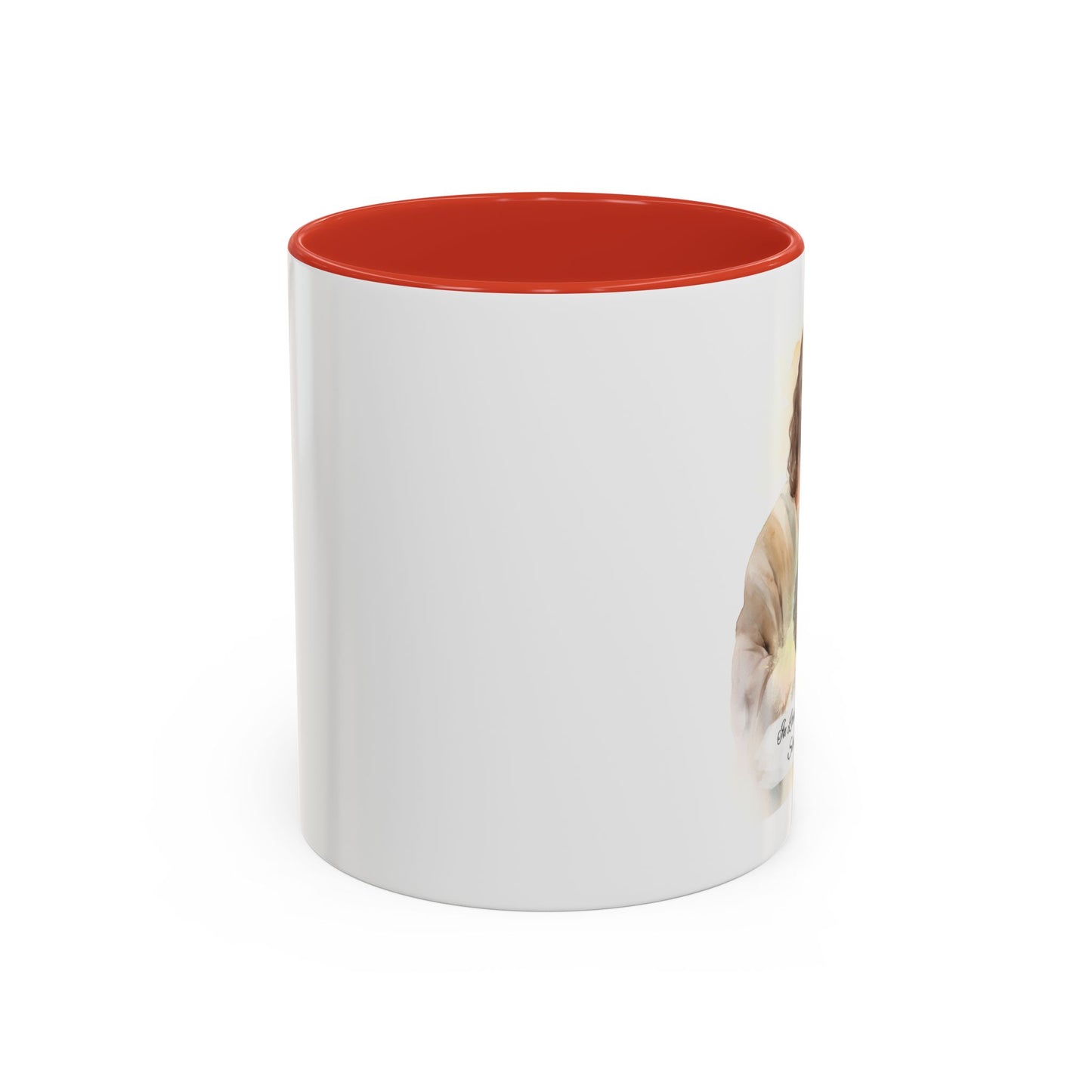 Custom Memorial Accent Coffee Mug with Photo and Text – Sacred Shepherd Keepsake