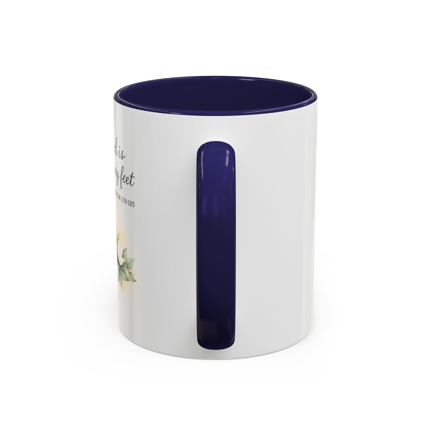Memorial Accent Coffee Mug - Your Word Is a Lamp to My Feet - Psalm 119:105