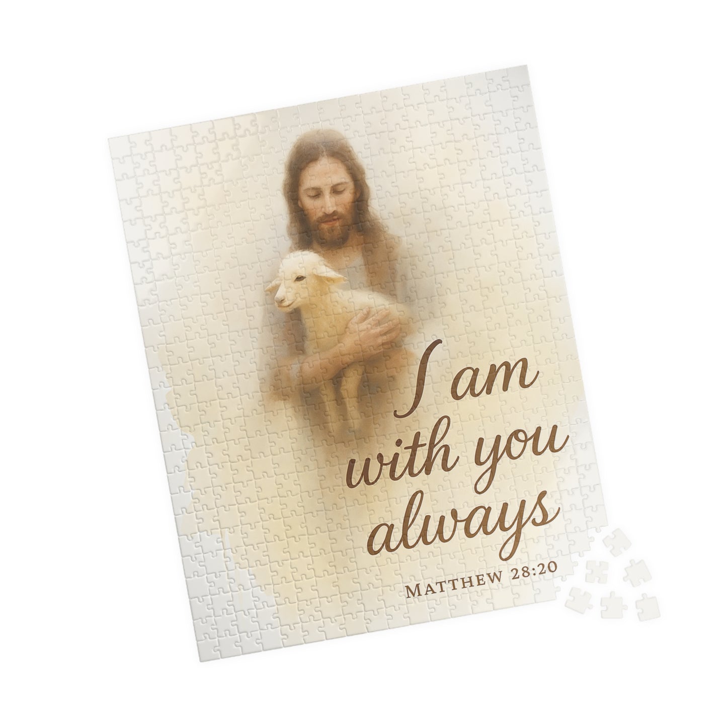 Watercolor Jesus Puzzle - Heavenly Reunion Bible Verse Memorial Gift