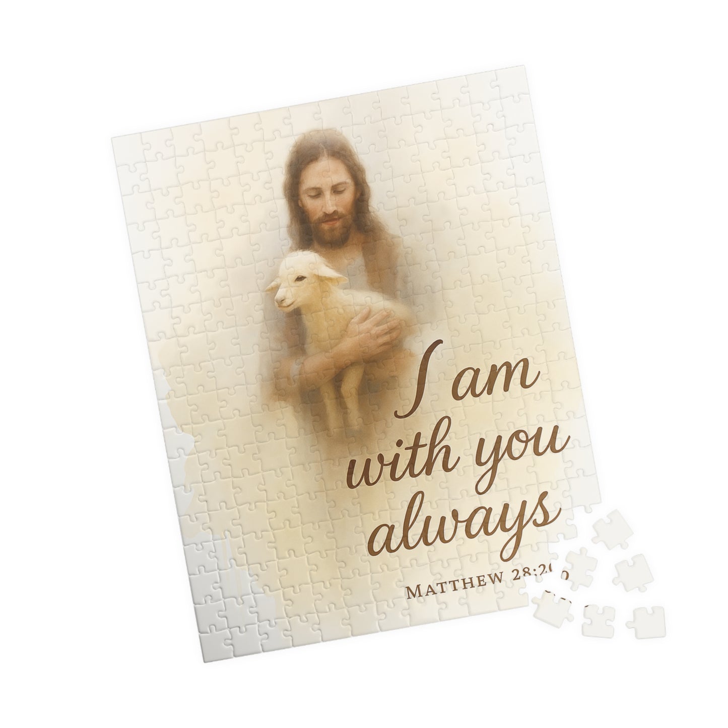 Watercolor Jesus Puzzle - Heavenly Reunion Bible Verse Memorial Gift