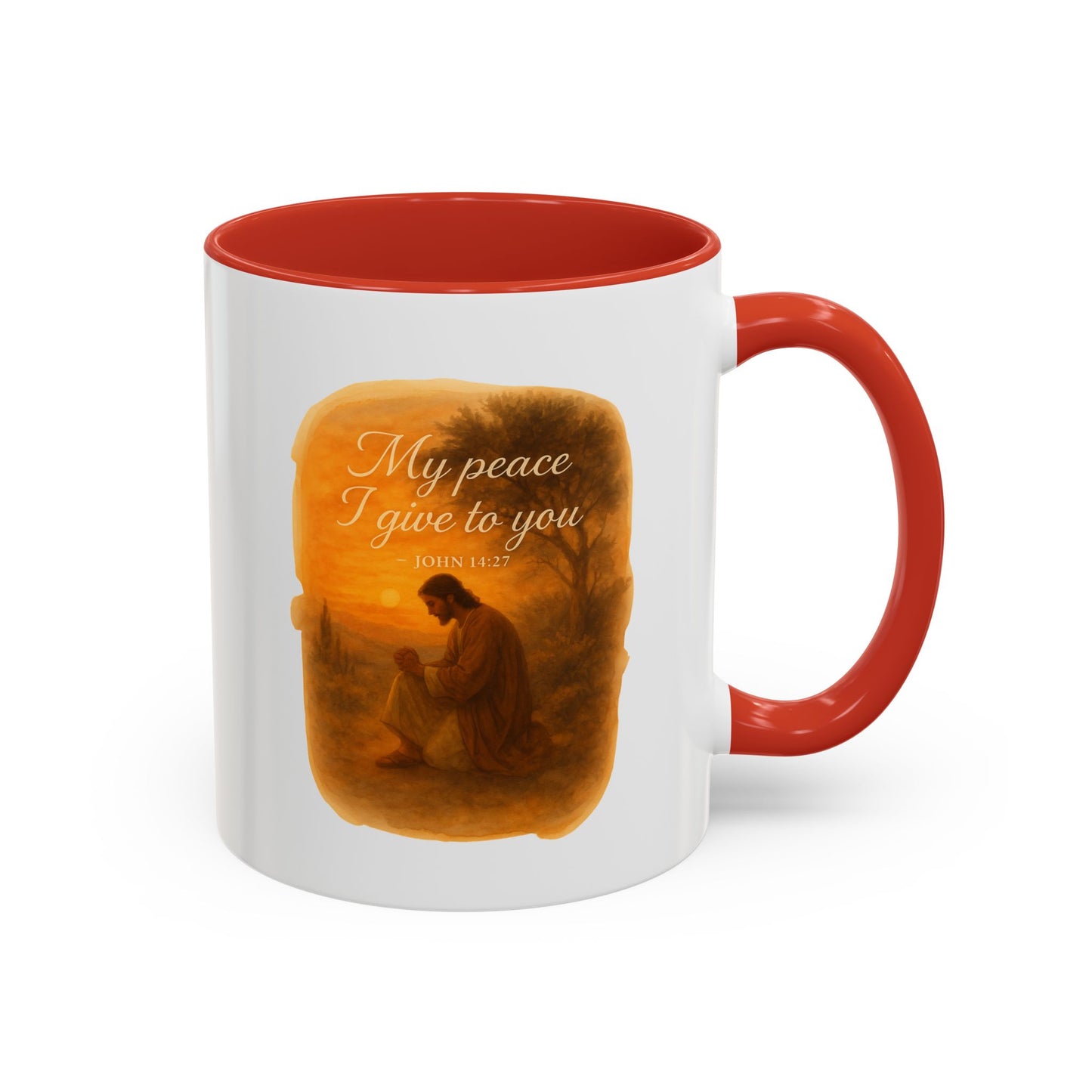 Memorial Accent Coffee Mug - My Peace I Give to You - John 14:27