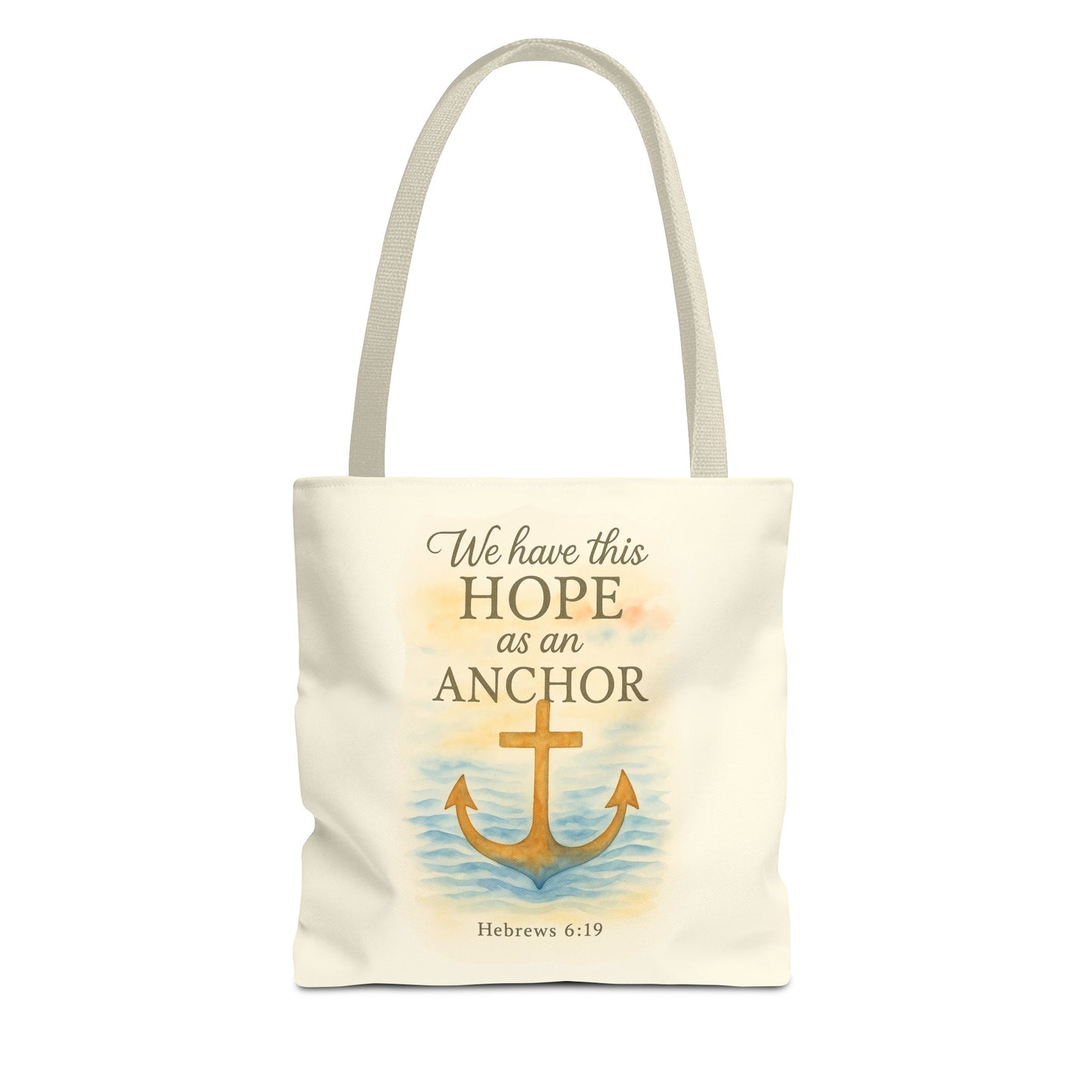 Inspirational Tote Bag - We Have This Hope as an Anchor - Hebrews 6:19 Memorial Gift
