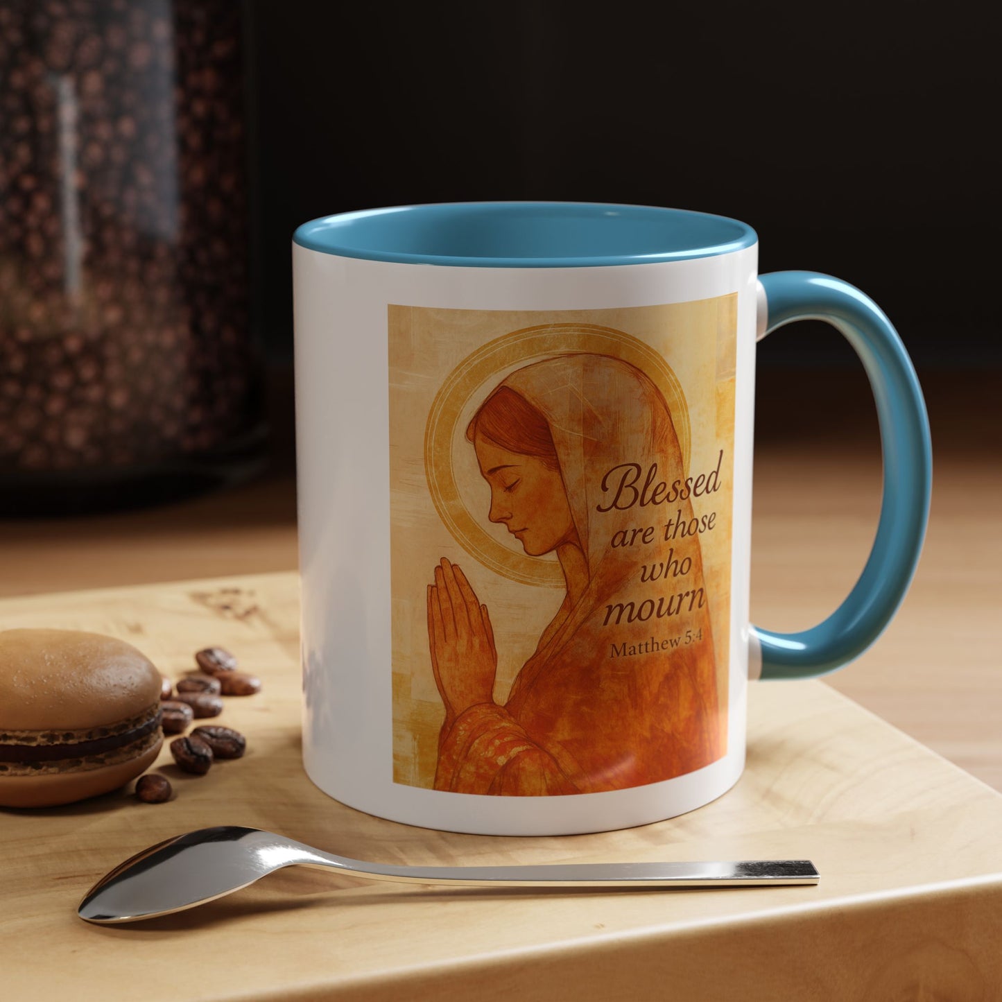 Memorial Accent Coffee Mug - Blessed Are Those Who Mourn - Matthew 5:4