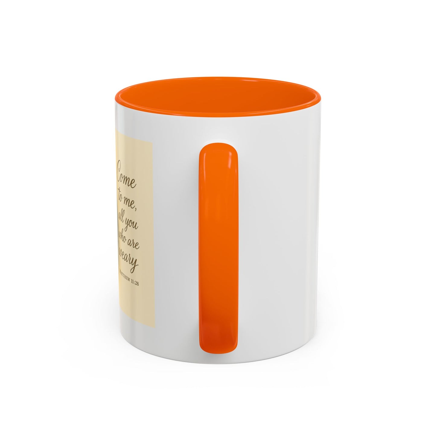 Memorial Accent Coffee Mug - Come to Me, All You Who Are Weary - Matthew 11:28