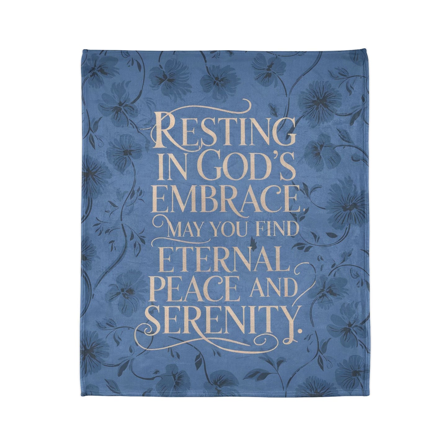 Christian Memorial Blanket - Eternal Peace and Serenity Design