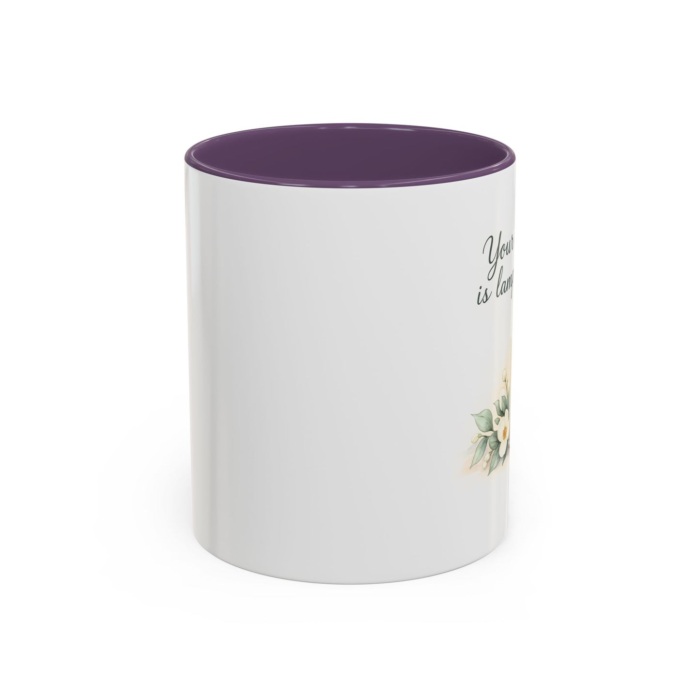 Memorial Accent Coffee Mug - Your Word Is a Lamp to My Feet - Psalm 119:105