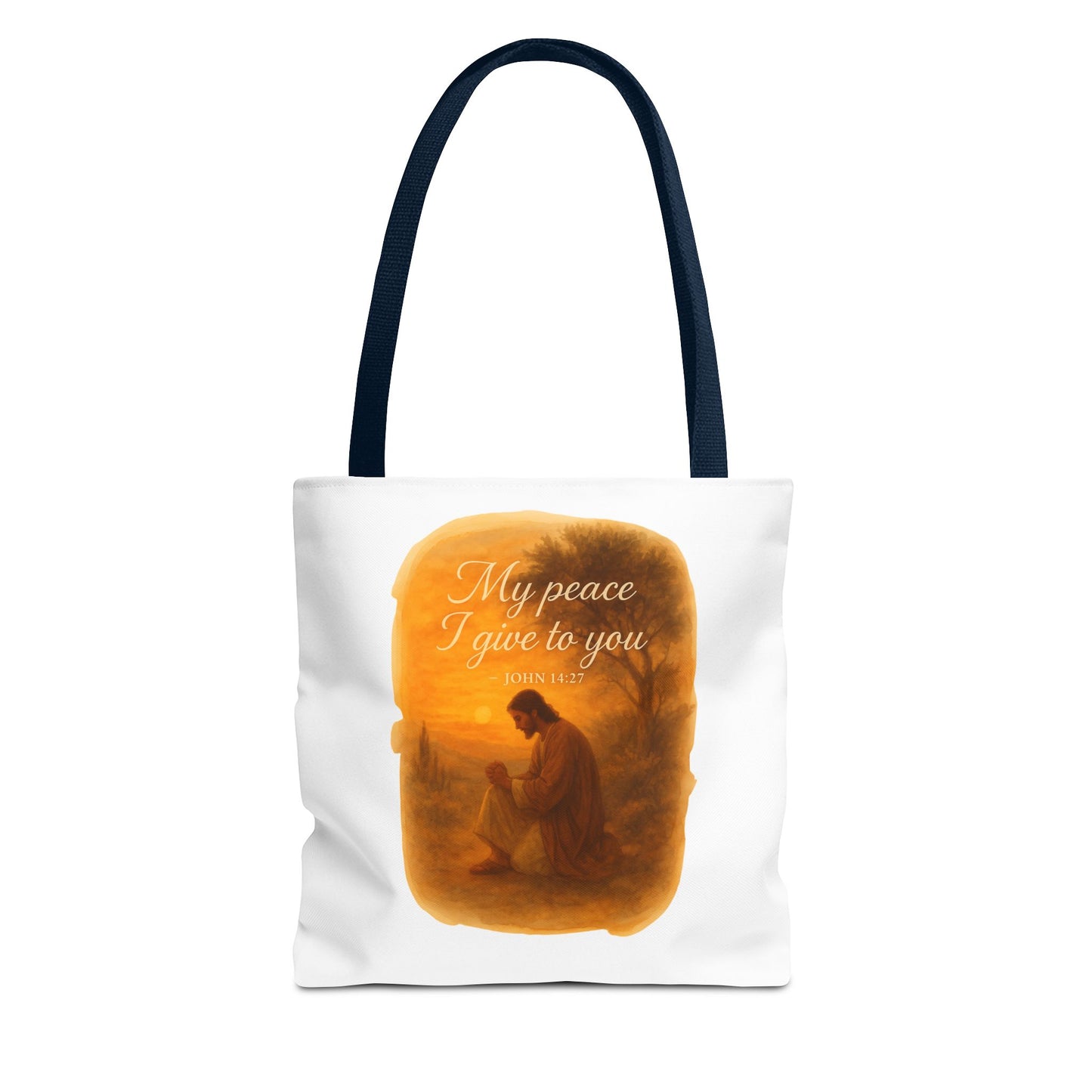 Inspirational Tote Bag - My Peace I Give to You - John 14:27 Memorial Gift