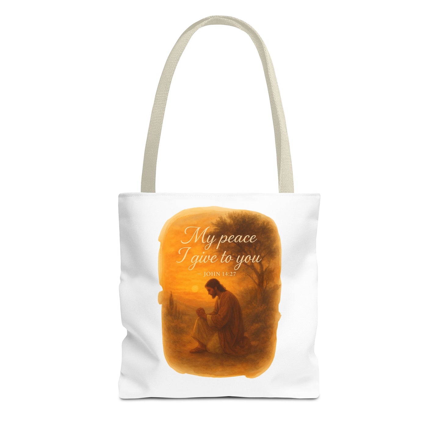 Inspirational Tote Bag - My Peace I Give to You - John 14:27 Memorial Gift