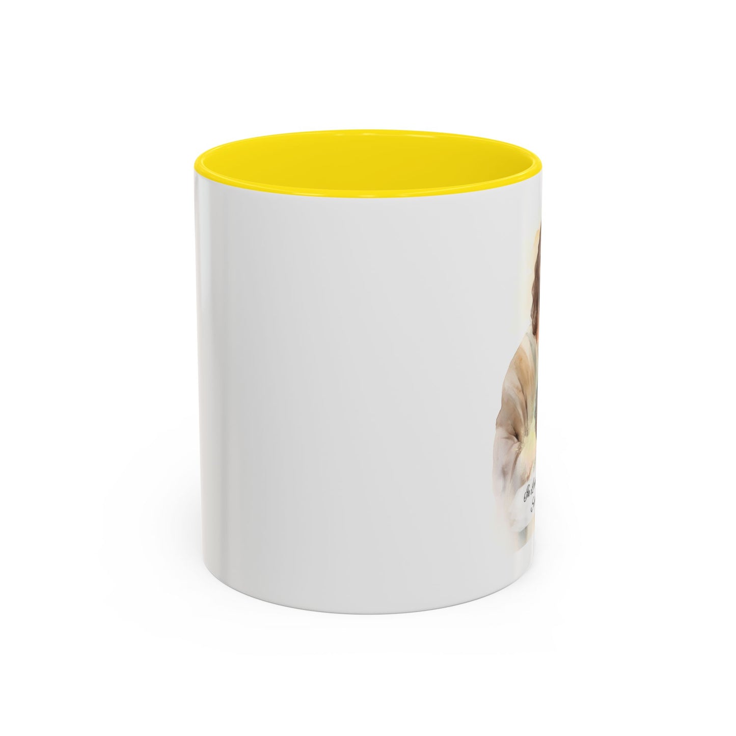 Custom Memorial Accent Coffee Mug with Photo and Text – Sacred Shepherd Keepsake