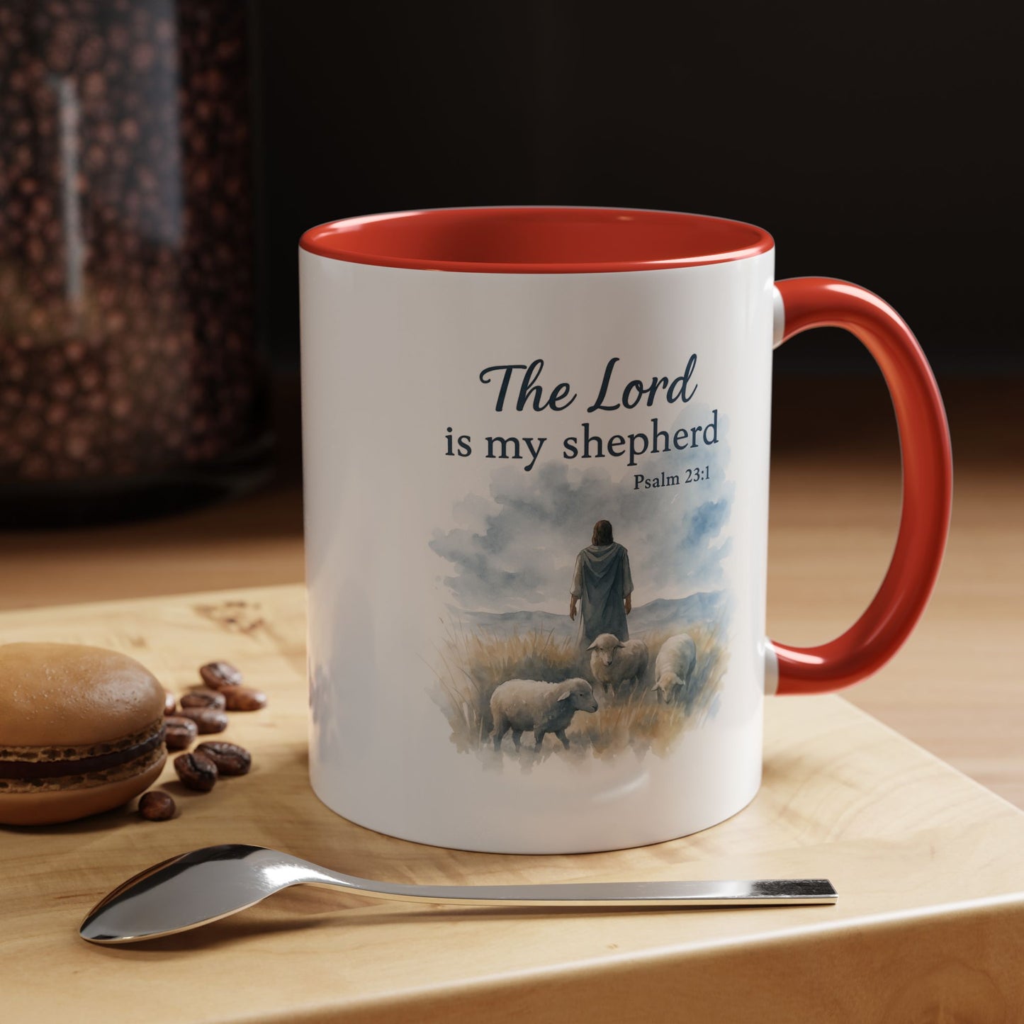Memorial Accent Coffee Mug - The Lord is My Shepherd - Psalm 23:1