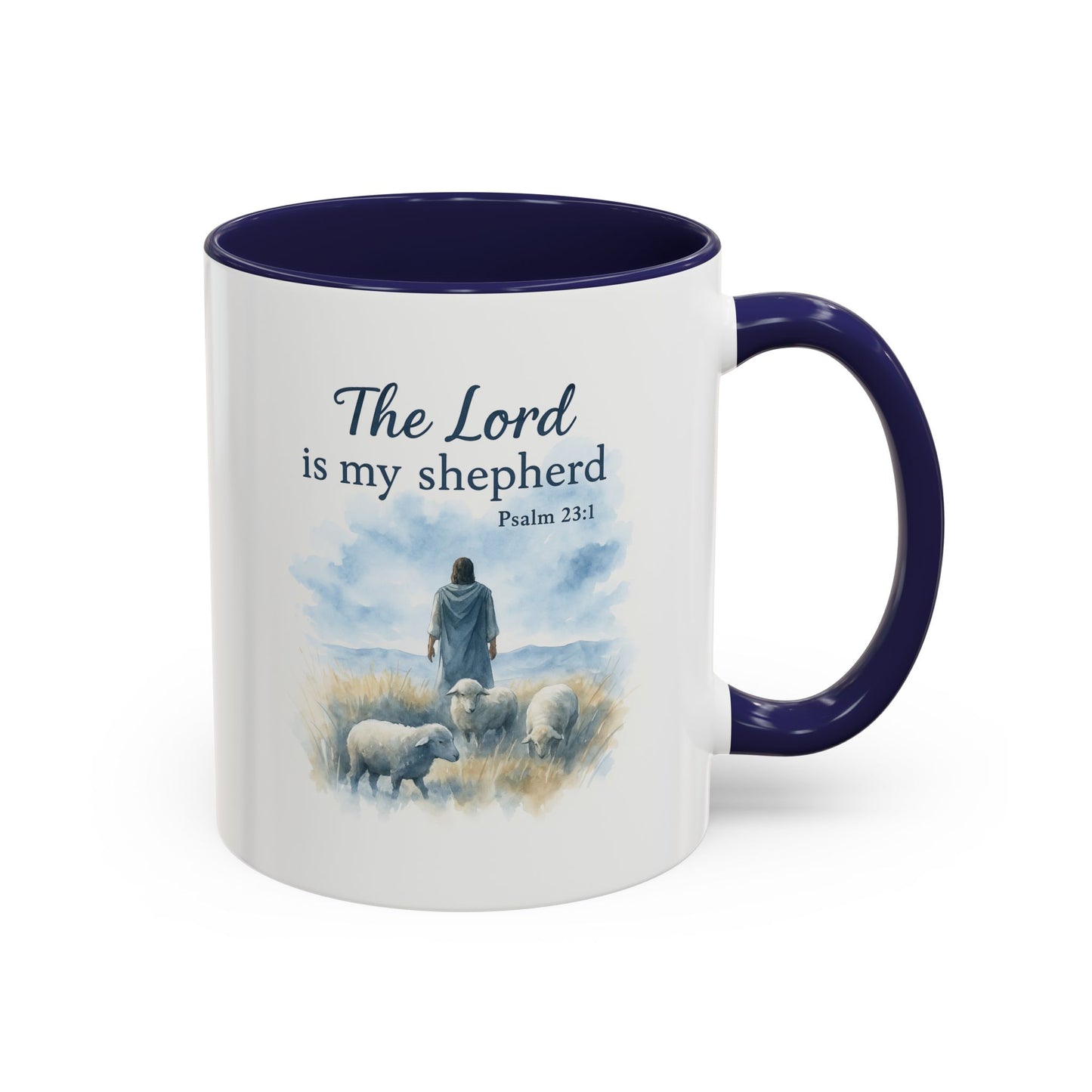 Memorial Accent Coffee Mug - The Lord is My Shepherd - Psalm 23:1