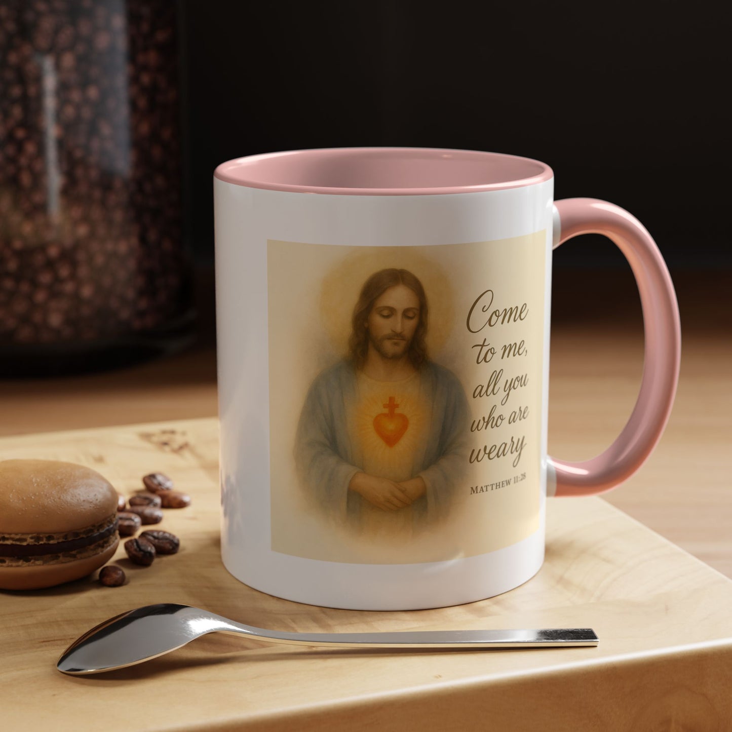 Memorial Accent Coffee Mug - Come to Me, All You Who Are Weary - Matthew 11:28