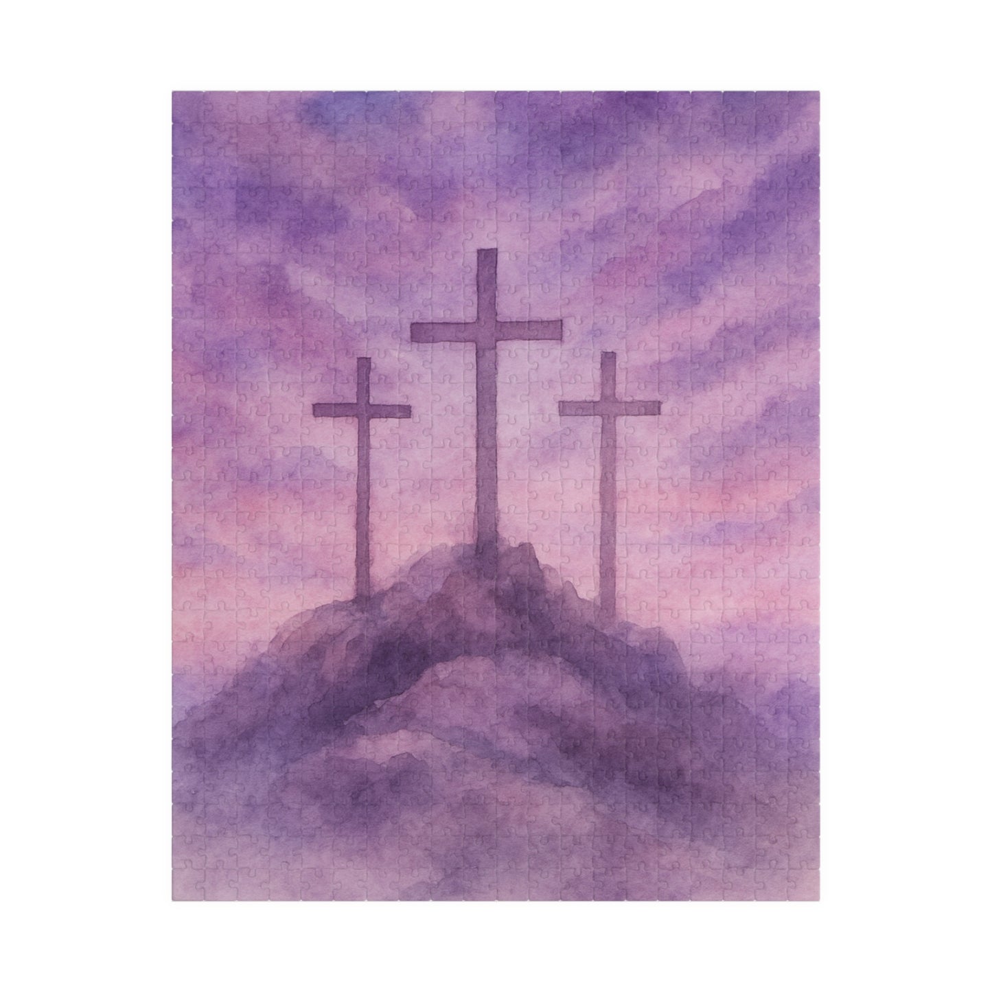 Watercolor Jesus Puzzle - Resurrection Hope Bible Verse Memorial Gift