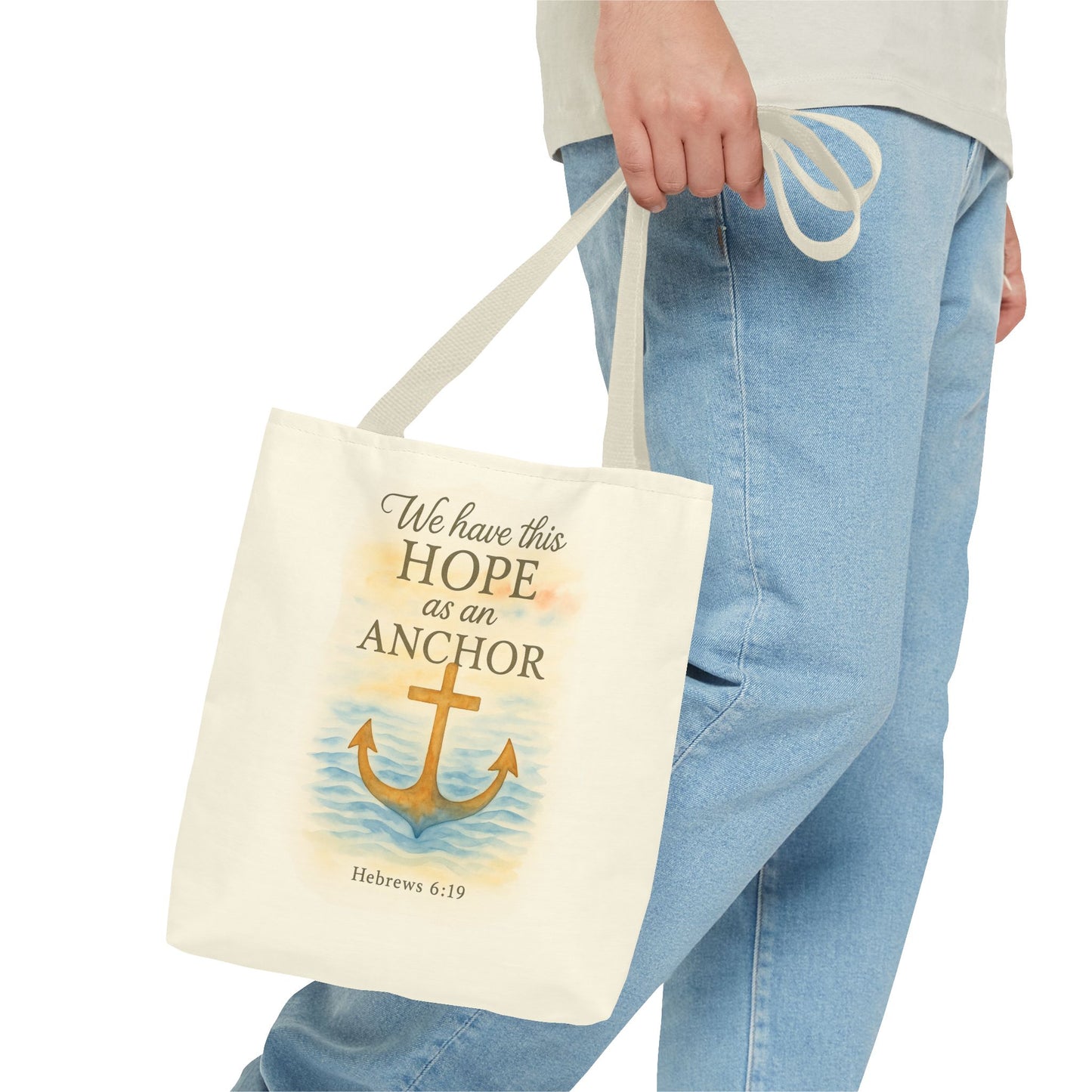 Inspirational Tote Bag - We Have This Hope as an Anchor - Hebrews 6:19 Memorial Gift
