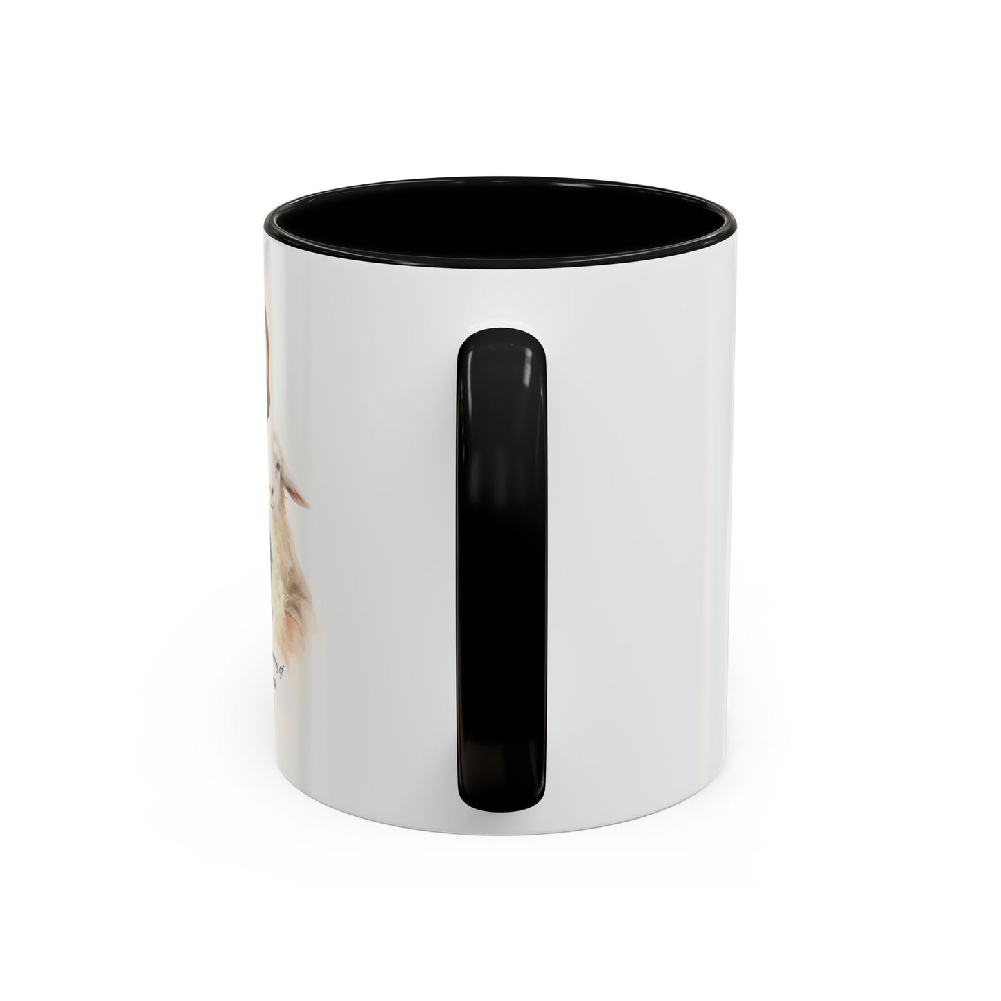 Custom Memorial Accent Coffee Mug with Photo and Text – Sacred Shepherd Keepsake