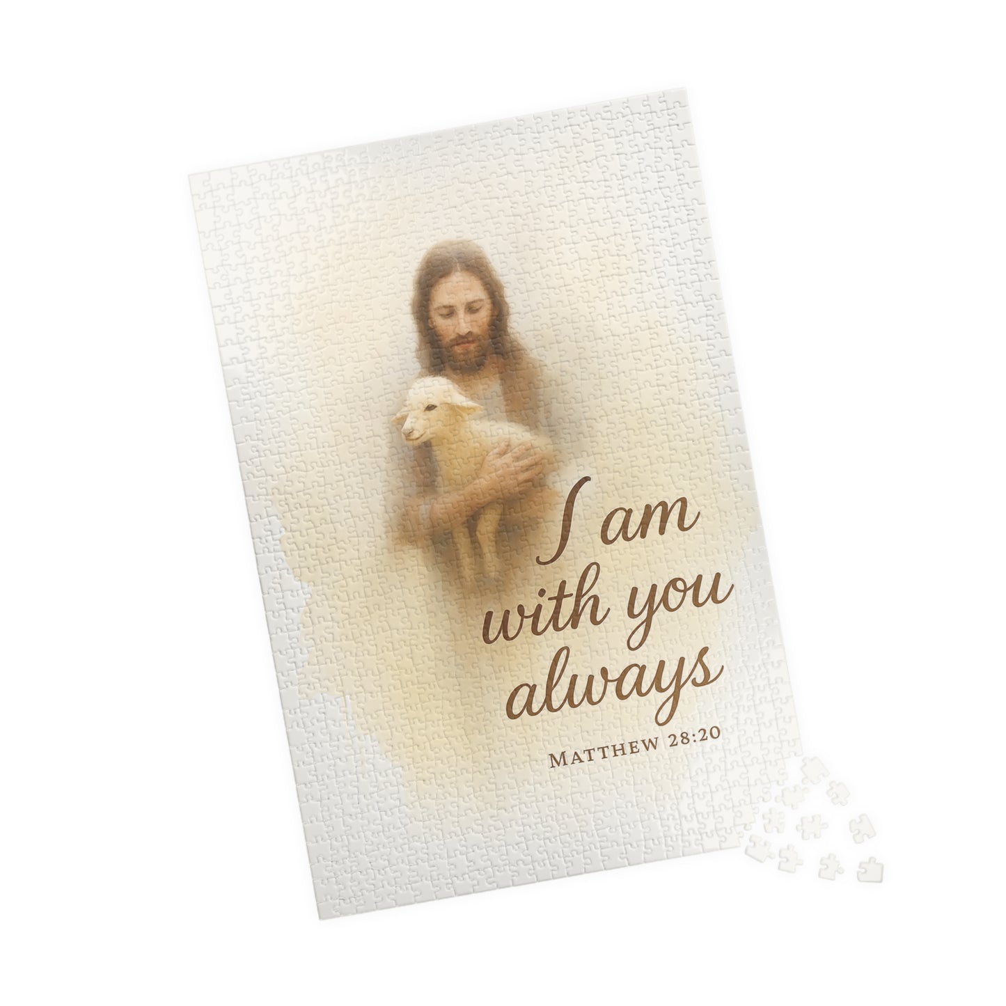 Watercolor Jesus Puzzle - Heavenly Reunion Bible Verse Memorial Gift
