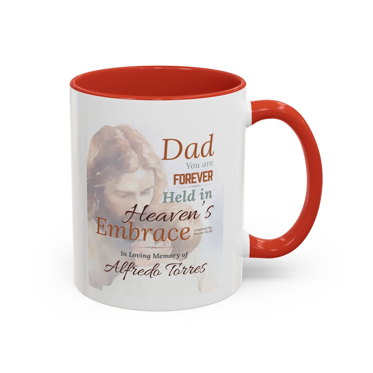Custom Heavenly Embrace Memorial Mug | Loss of Father