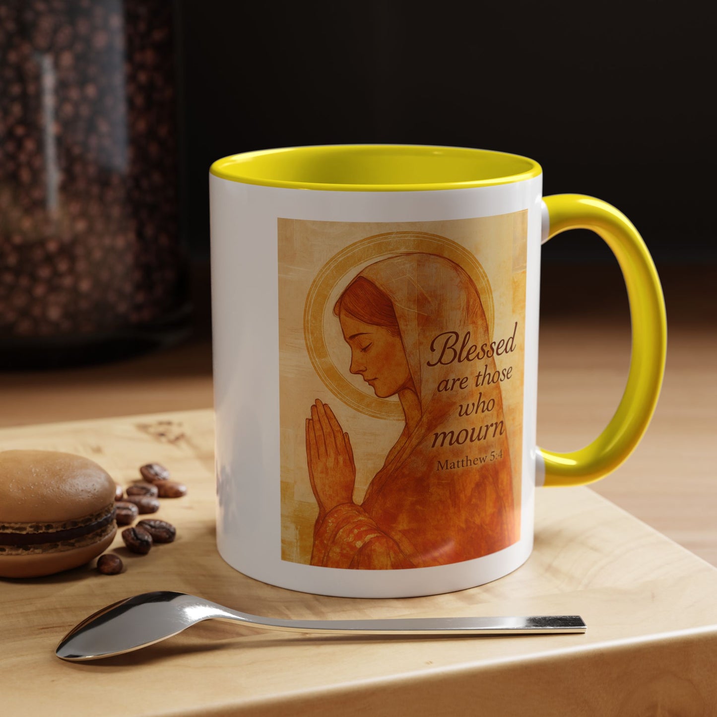 Memorial Accent Coffee Mug - Blessed Are Those Who Mourn - Matthew 5:4