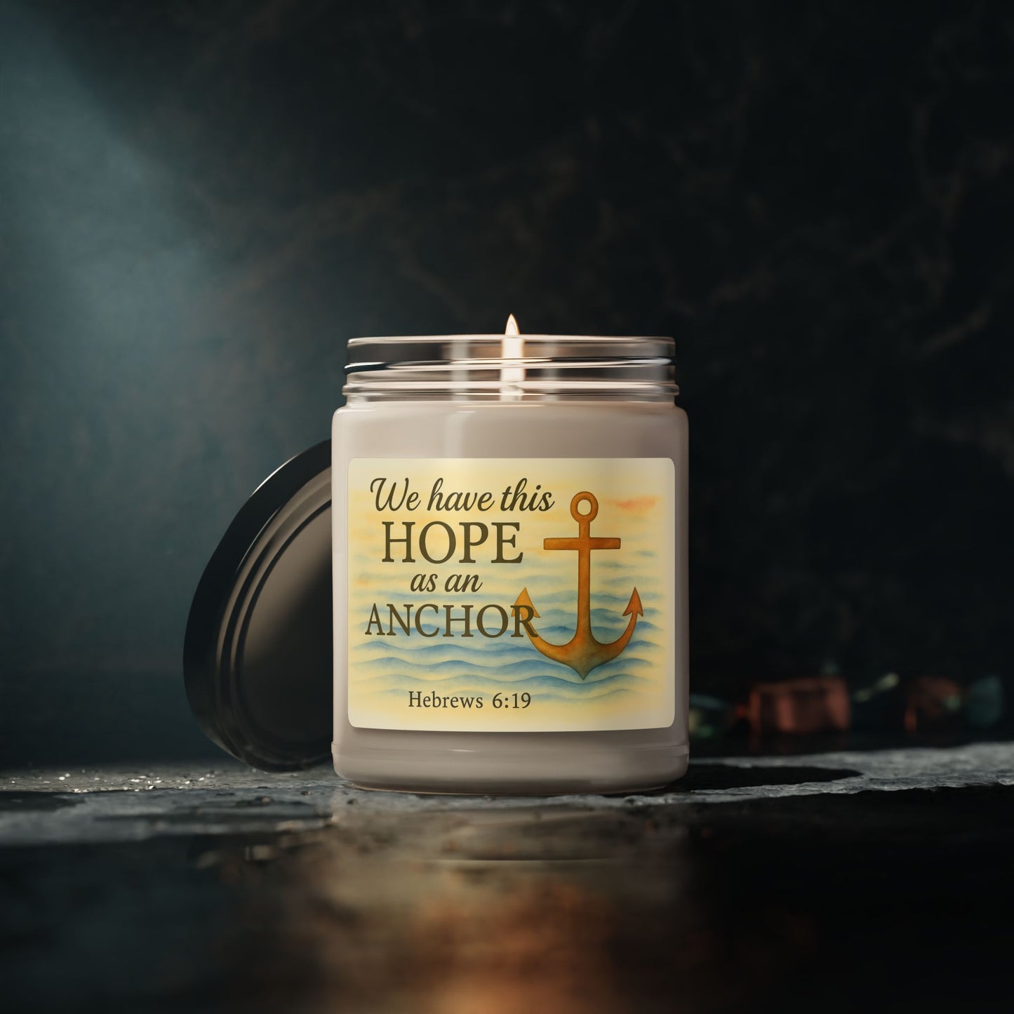Scented Soy Candle - We Have This Hope - Hebrews 6:19 - Serenity Home Decor