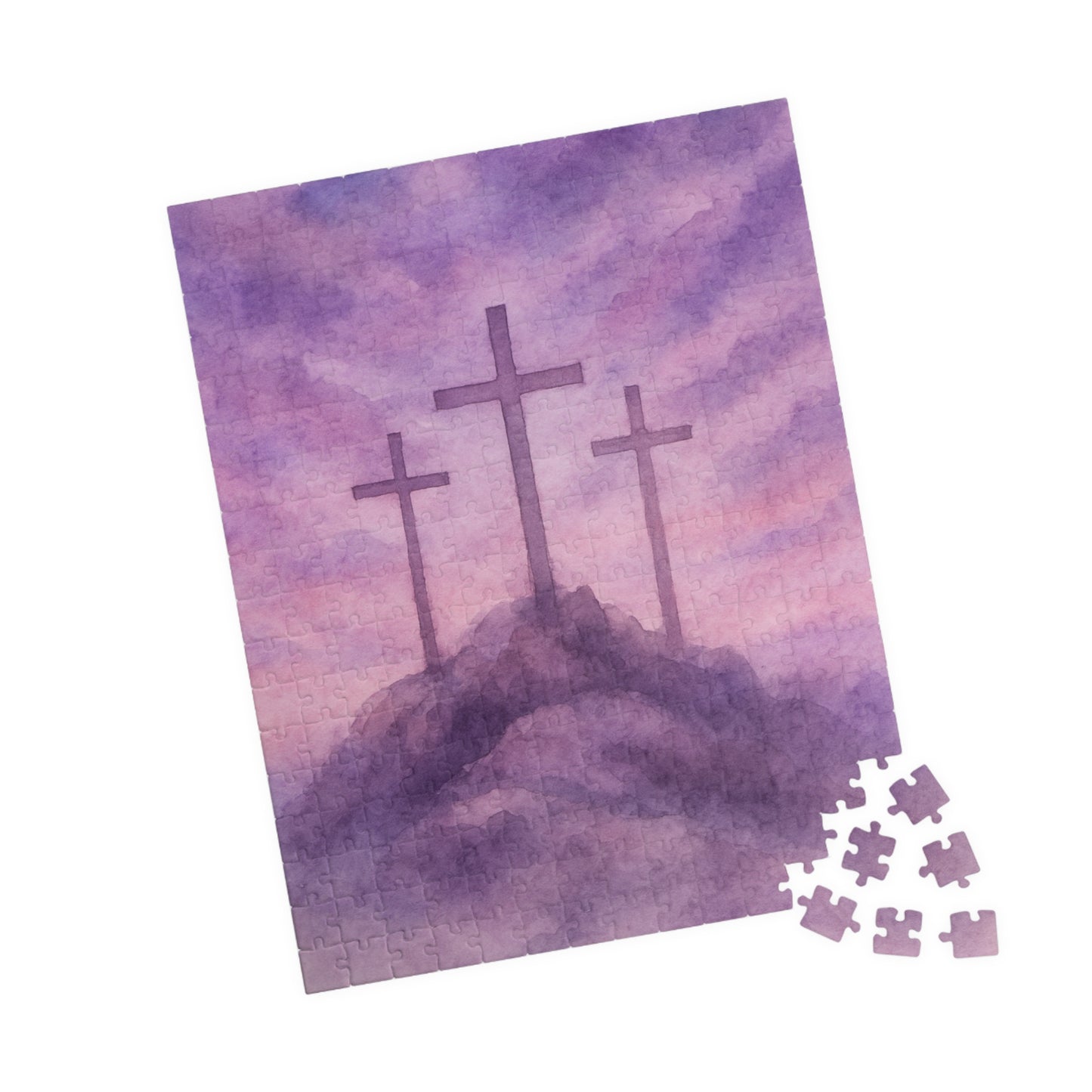 Watercolor Jesus Puzzle - Resurrection Hope Bible Verse Memorial Gift