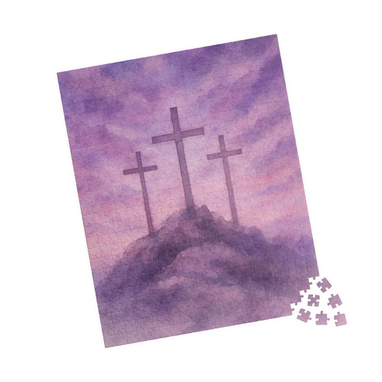 Watercolor Jesus Puzzle - Resurrection Hope Bible Verse Memorial Gift