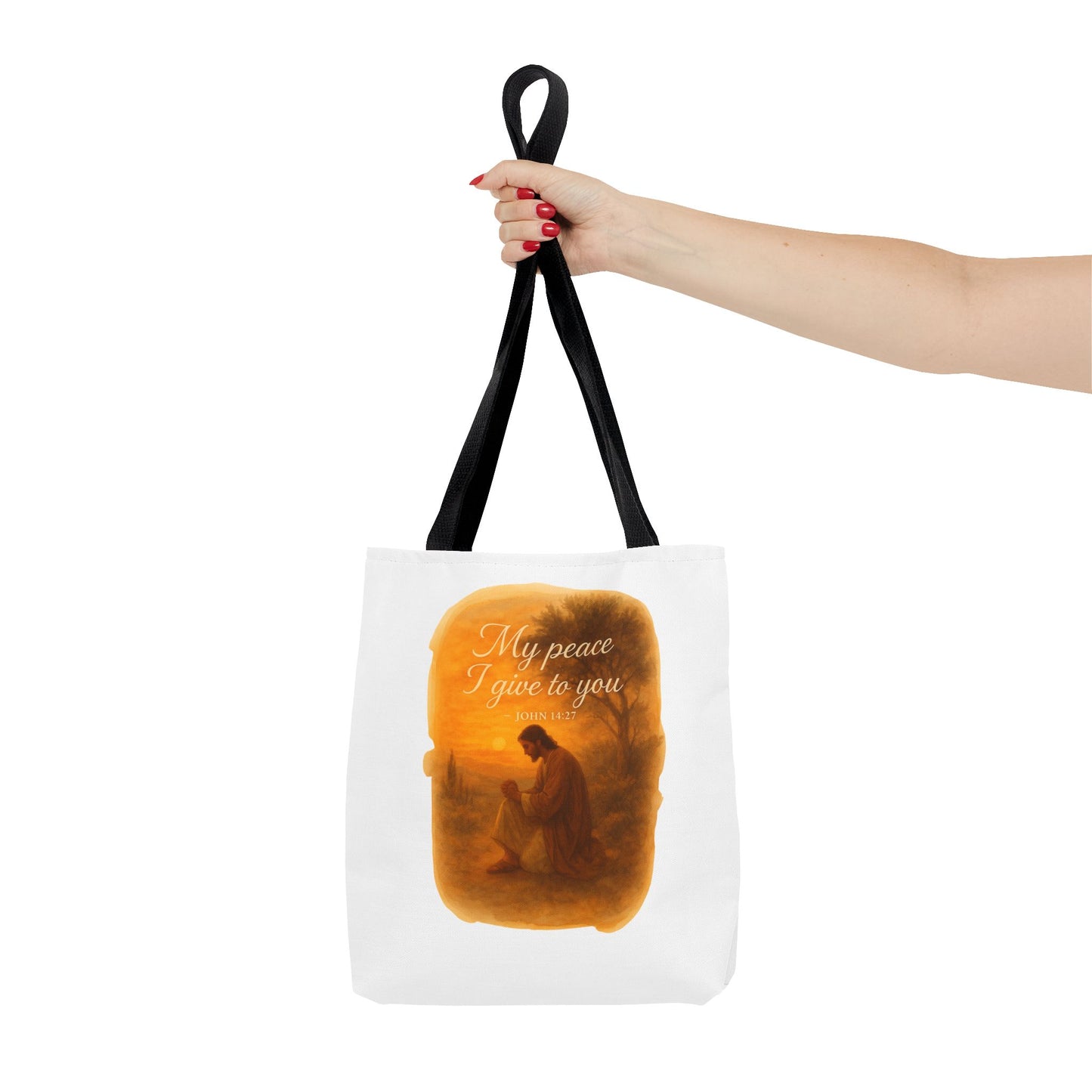 Inspirational Tote Bag - My Peace I Give to You - John 14:27 Memorial Gift