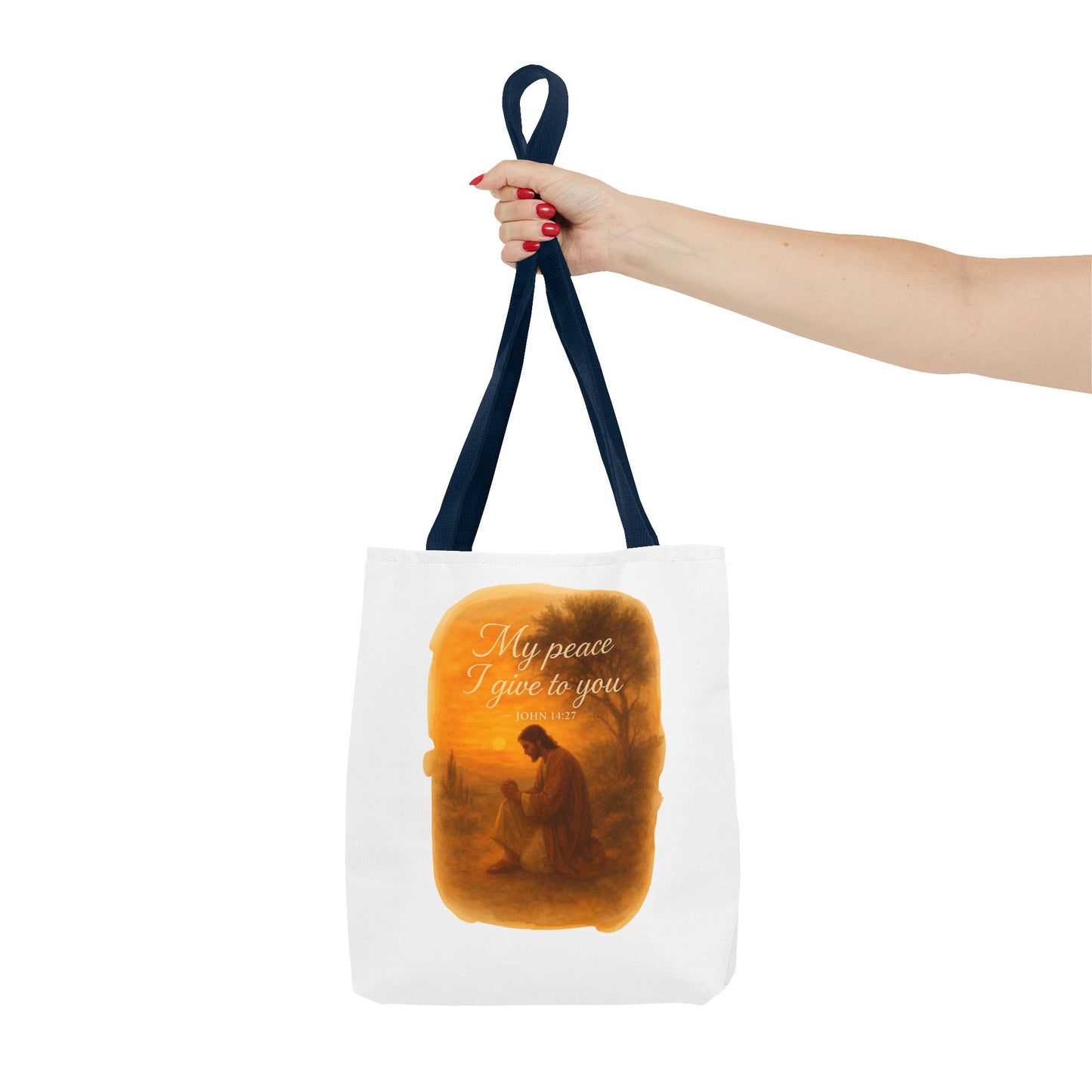 Inspirational Tote Bag - My Peace I Give to You - John 14:27 Memorial Gift
