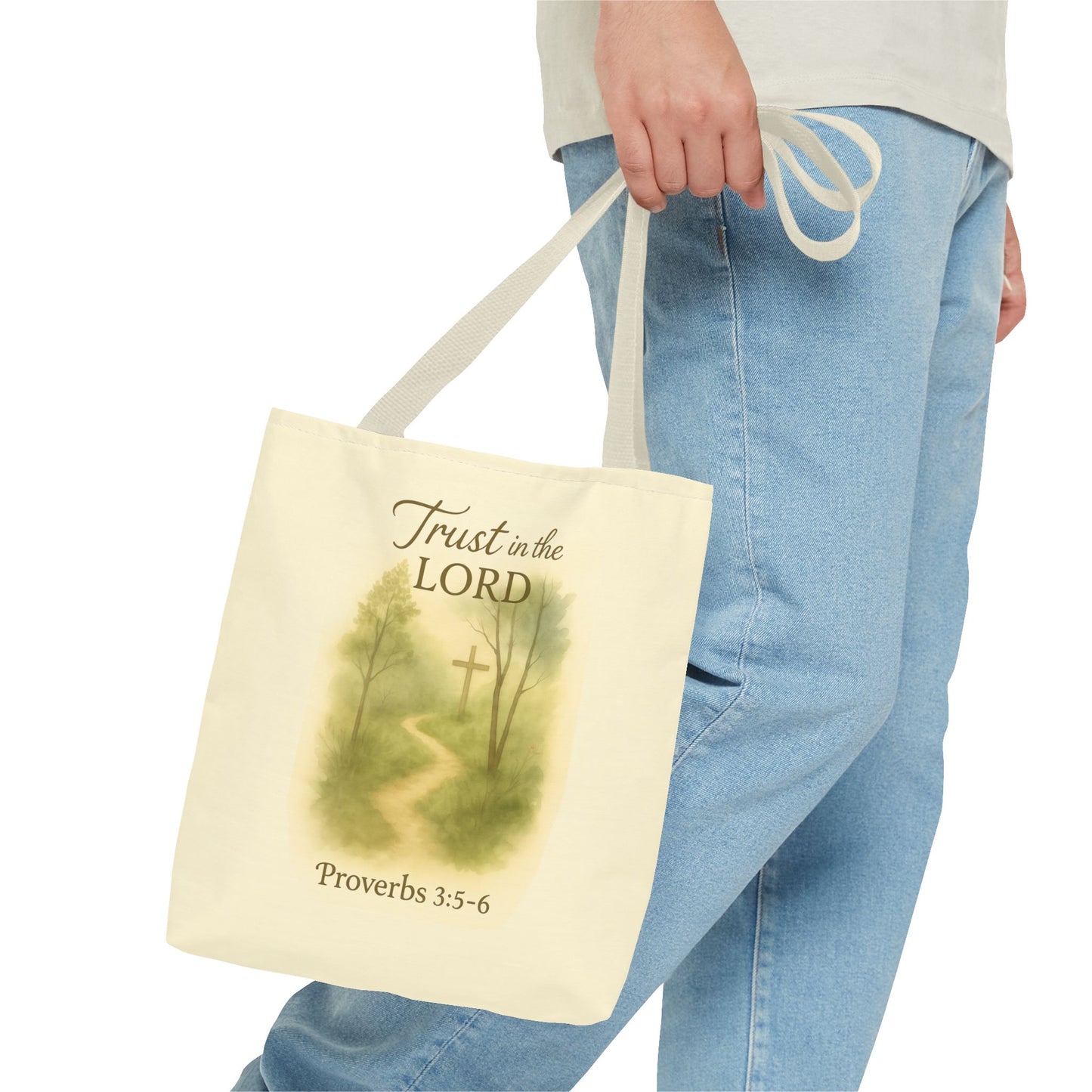 Inspirational Tote Bag - Trust in the Lord - Proverbs 3:5-6 Memorial Gift