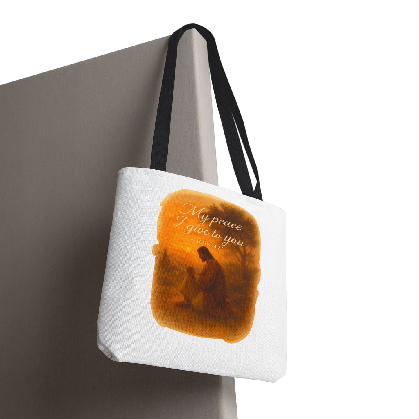 Inspirational Tote Bag - My Peace I Give to You - John 14:27 Memorial Gift