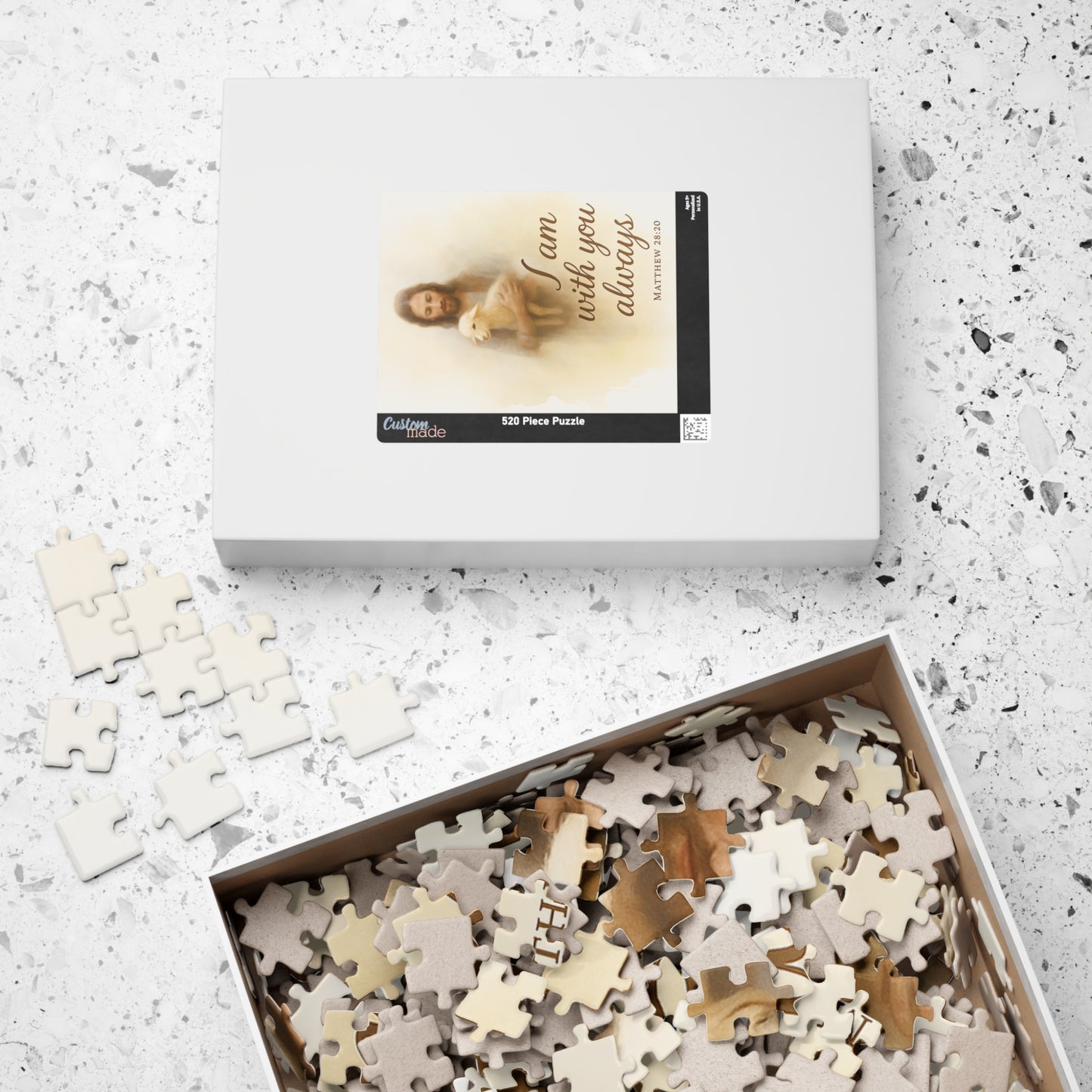 Watercolor Jesus Puzzle - Heavenly Reunion Bible Verse Memorial Gift