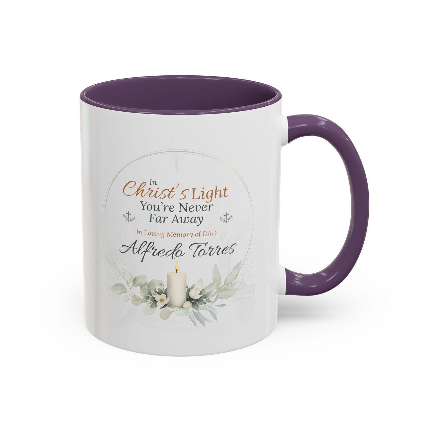 Custom Christ's Light Memorial Mug | Loss of Father