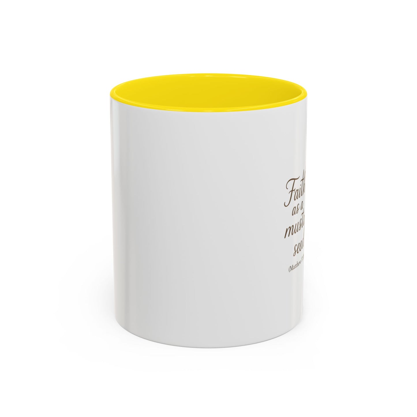 Memorial Accent Coffee Mug - Faith as a Mustard Seed - Matthew 17:20