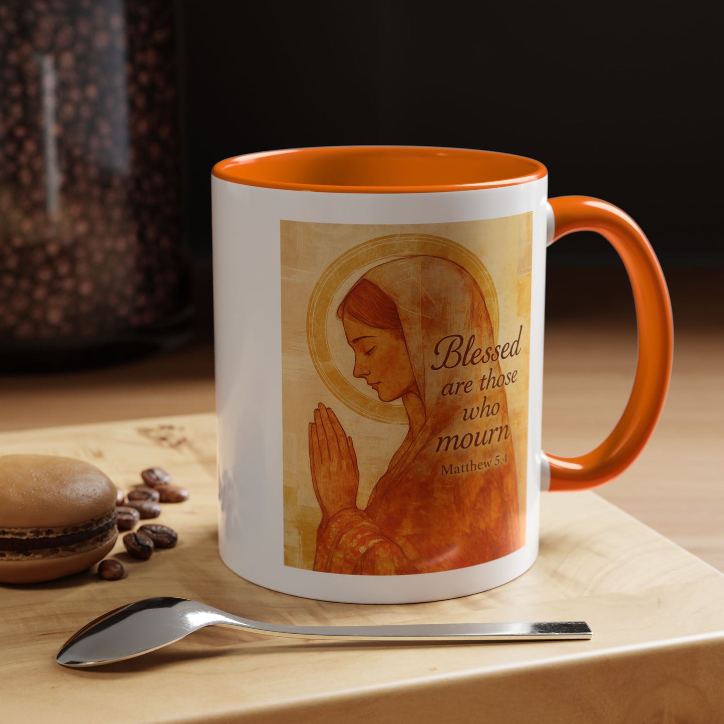 Memorial Accent Coffee Mug - Blessed Are Those Who Mourn - Matthew 5:4