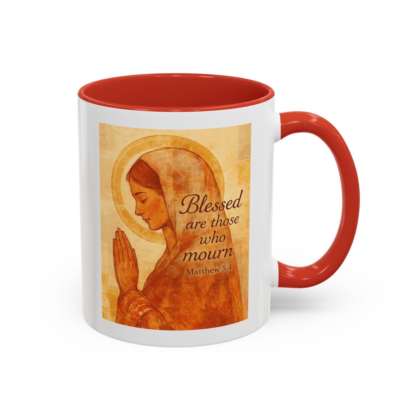 Memorial Accent Coffee Mug - Blessed Are Those Who Mourn - Matthew 5:4