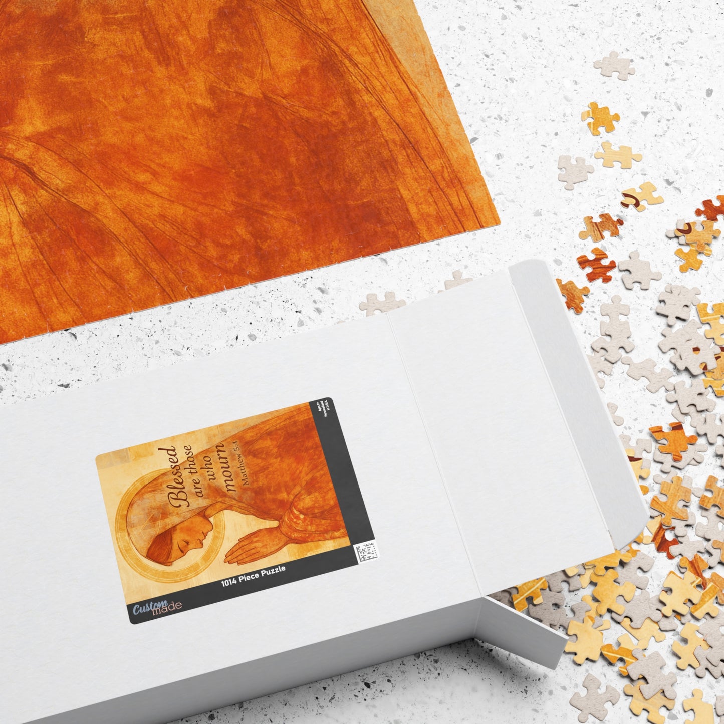 Watercolor Jesus Puzzle - Blessed Mourning Bible Verse Memorial Gift