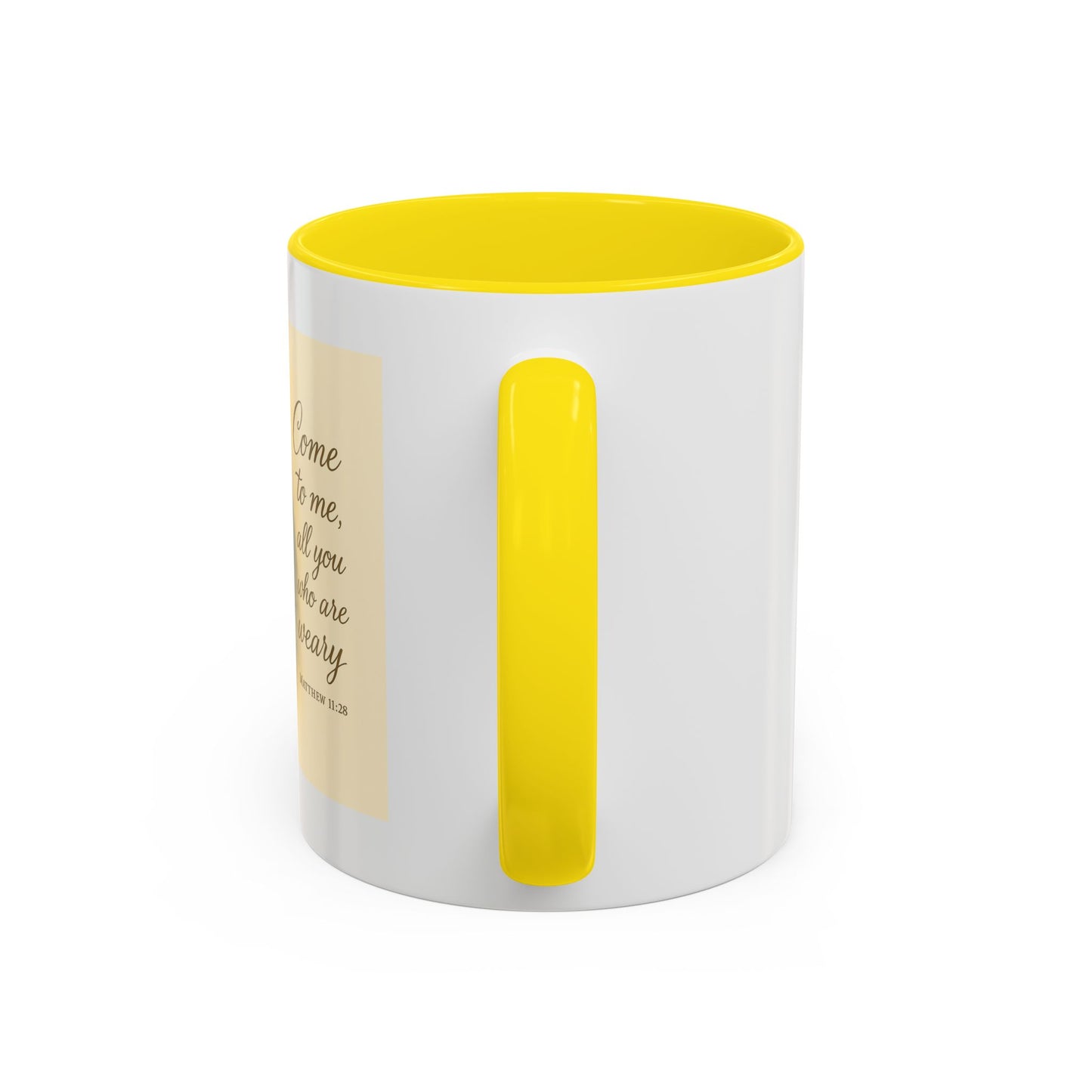 Memorial Accent Coffee Mug - Come to Me, All You Who Are Weary - Matthew 11:28