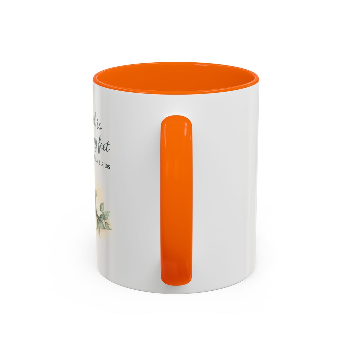 Memorial Accent Coffee Mug - Your Word Is a Lamp to My Feet - Psalm 119:105