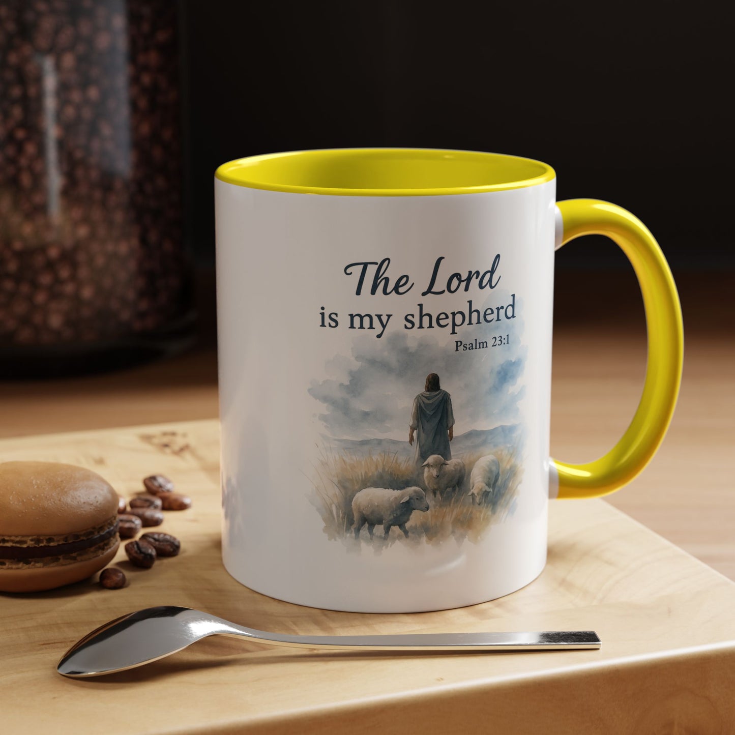 Memorial Accent Coffee Mug - The Lord is My Shepherd - Psalm 23:1