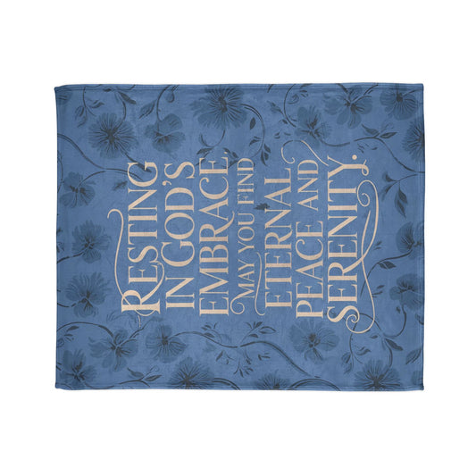 Christian Memorial Blanket - Eternal Peace and Serenity Design