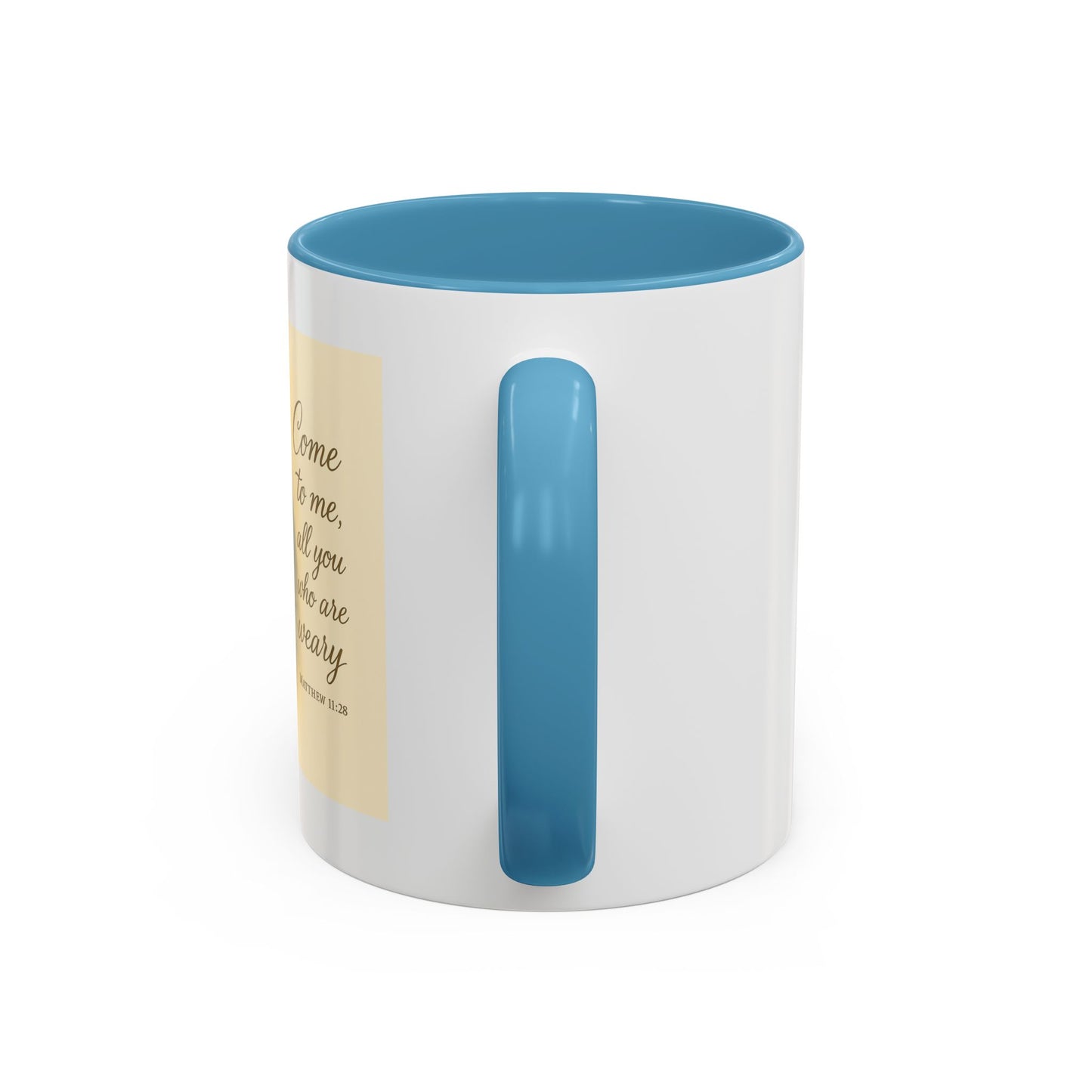 Memorial Accent Coffee Mug - Come to Me, All You Who Are Weary - Matthew 11:28